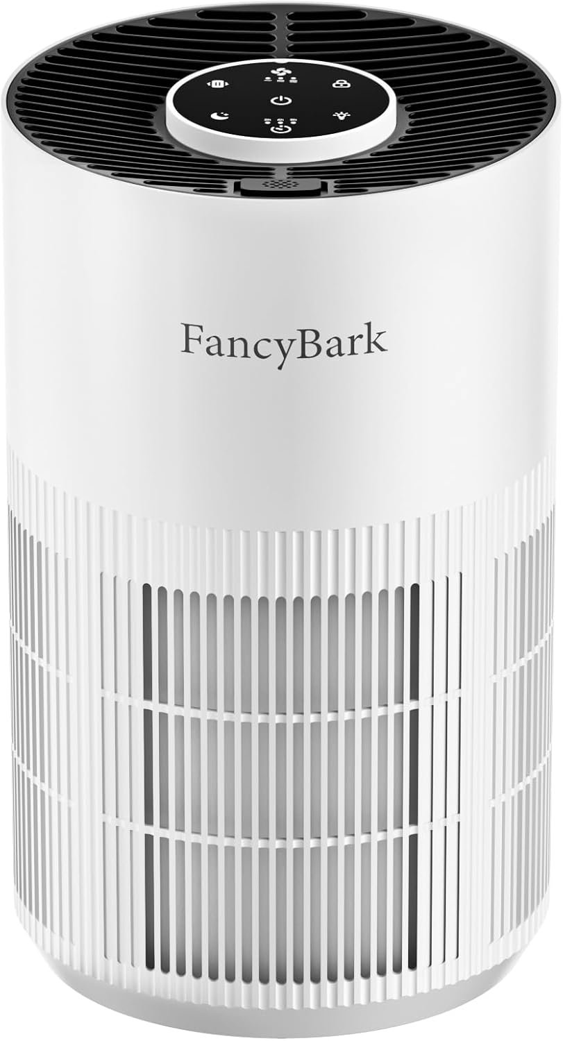 Air Purifiers for Home Bedroom Up to 1250 Ft², H14 True HEPA Room Air Purifiers for Bedroom With Sleep Mode Light Mode & Aroma Function Air Cleaner Smoke Odor Dust Pollen Pet Dander (White)