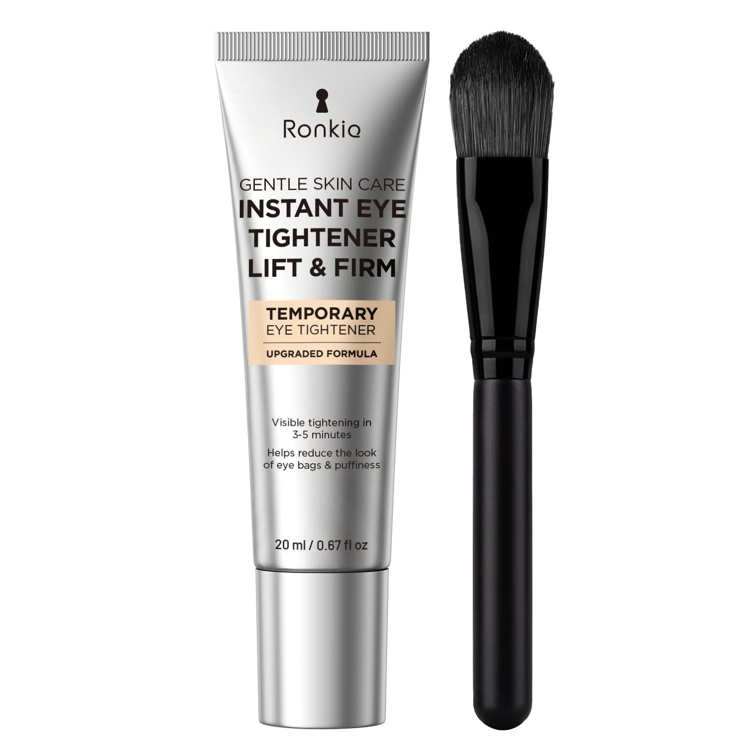 RONKIE Instant Firm Eye Tightener: Upgraded Formula for Women Helps Reduce Eye Bags Puffiness and Wrinkles in 3-5 Minutes When Time Matters 0.67 oz