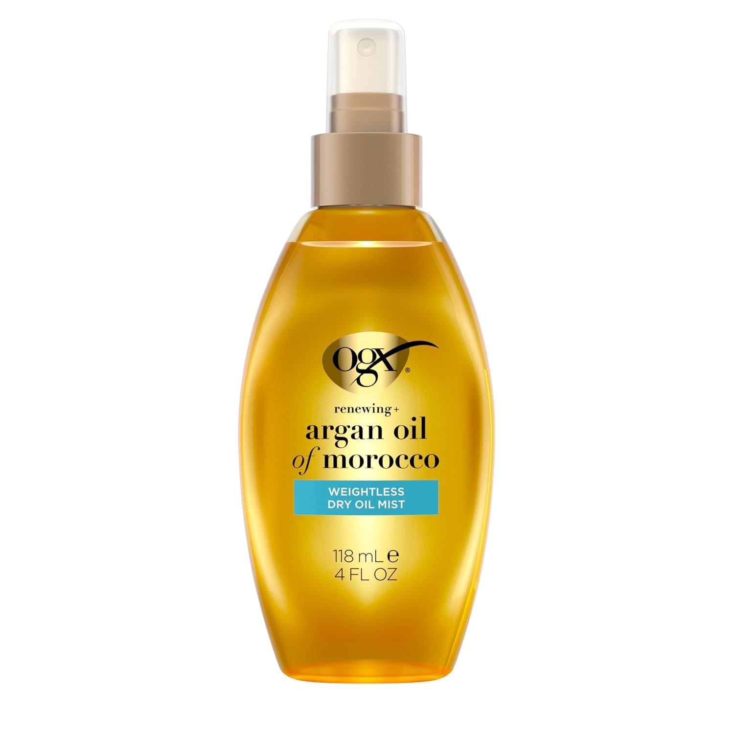 OGX Renewing + Argan Oil of Morocco Weightless Healing Dry Oil Spray, Argan Oil for Hair Care, Lightweight Mist for Split Ends, Frizz Control & Shine, Paraben & Sulfated-Surfactants Free, 4 fl oz
