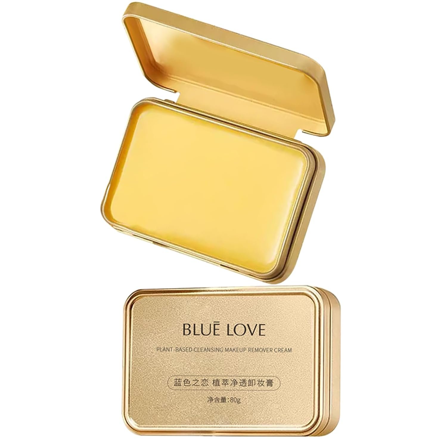 BLUE LOVE Gold Melt Balm Makeup Remover – Transforming Cleanser with Natural Botanicals, Gently Dissolves Waterproof Makeup & Impurities, Nourishing Face Cleanser for All Skin Types