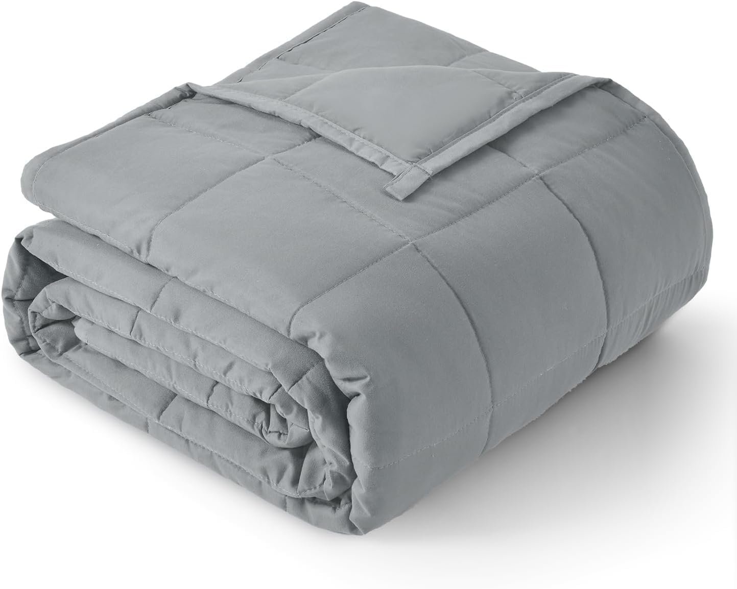 Topblan Weighted Blanket for Adults 12lbs, Soft Cooling Breathable Weighted Throw for Sleeping, Machine Washable Heavy Blanket with Glass Beads for Summer, Sofa Bed, 48″x72″ Twin Size, Grey