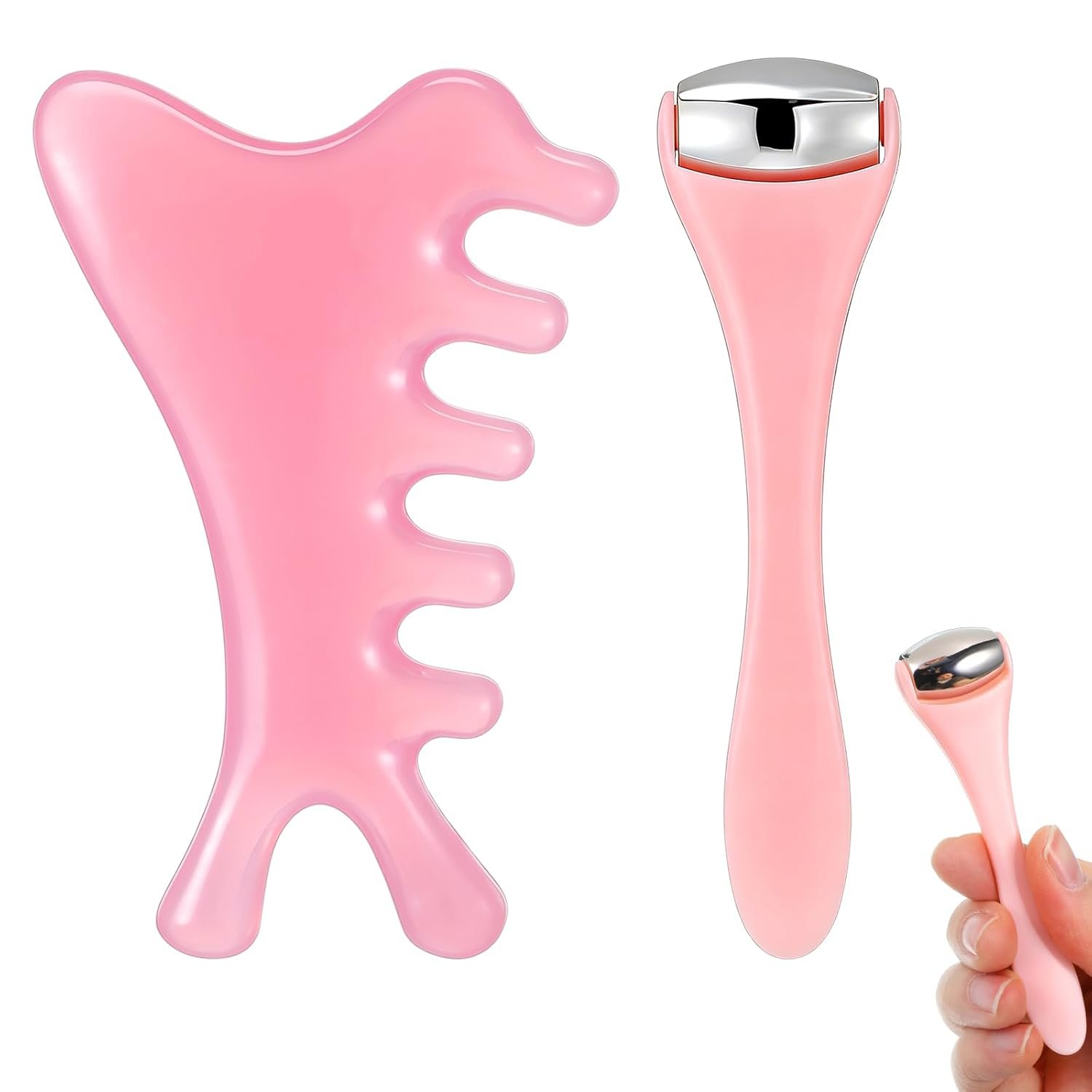 Mini Ice Roller Portable Face Massage Tool Eye Roller Travel Size Cooling Face Tool Dark Circles and Puffiness Relief Lymphatic Drainage Massage Comb Skincare Product Tools for Women