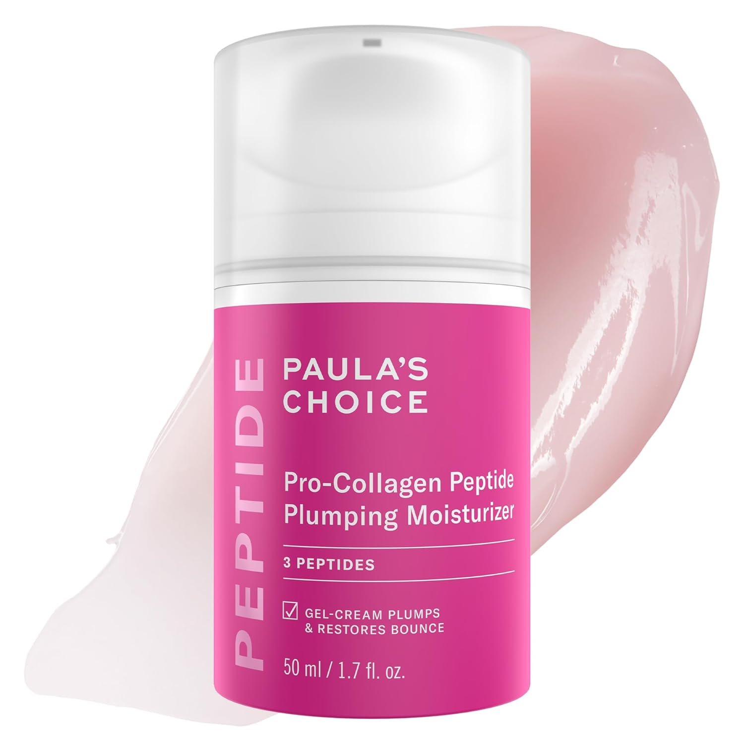 Paula’s Choice Pro-Collagen Peptide Plumping Face Moisturizer, Daily Gel Face Cream for Deep Lightweight Hydration, Wrinkles & Loss of Firmness, Fragrance-Free, 1.7 Fl Oz