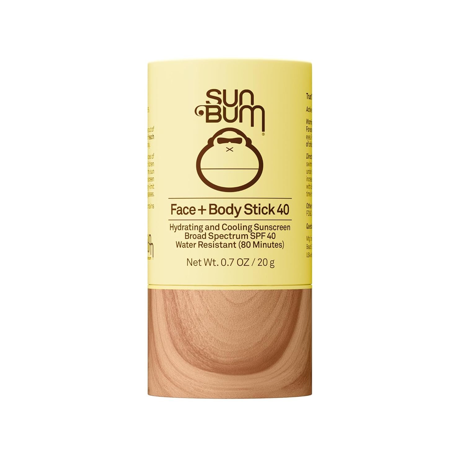 Sun Bum Original SPF 40 Cooling Face and Body Sunscreen Stick – Water resistant Broad Spectrum Facial Sunscreen – Hawaii 104 Act Compliant (Made Without Octinoxate & Oxybenzone) – Travel Size – 0.7 oz