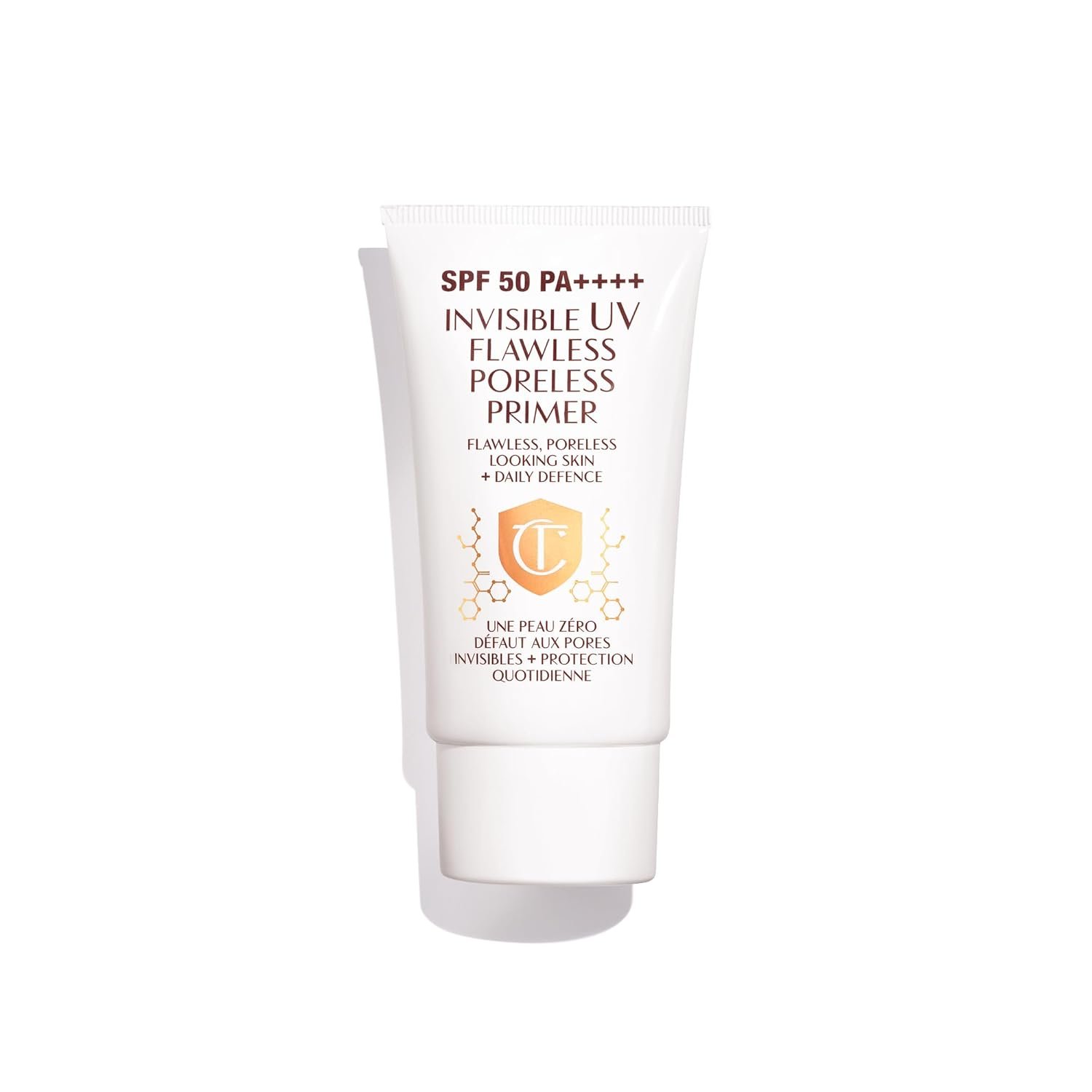 Charlotte Tilbury Invisible UV Flawless Makeup Primer – Broad Spectrum SPF 50 Sunscreen & Poreless Face Primer – Enriched with Hyaluronic Acid to Hydrate, Protect & Prime Skin