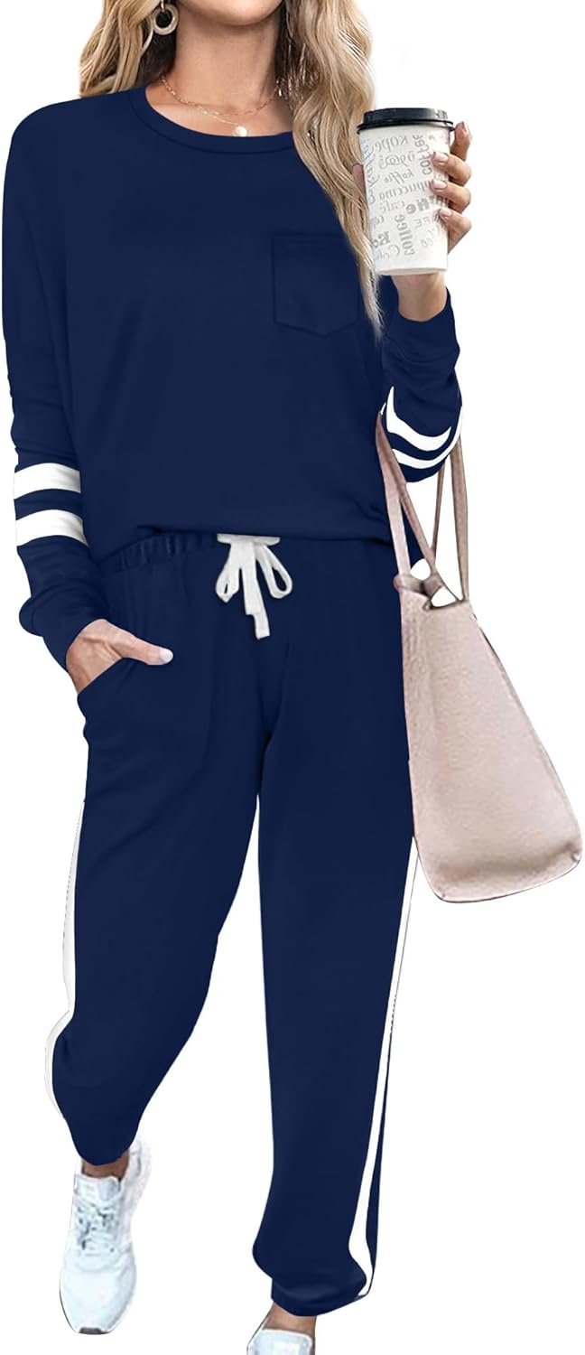 RUBZOOF Lounge Sets for Women 2 Piece Travel Sweatsuits Fall Outfits Loungewear Matching Clothing Set 2025 S-3XL