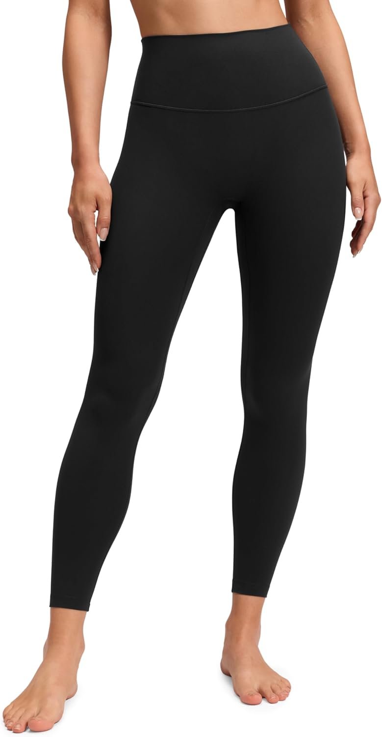 CRZ YOGA Butterluxe No Front Seam Yoga Leggings 25″ – High Waisted Womens Lounge Pants Pilates Workout Athletic Buttery Soft
