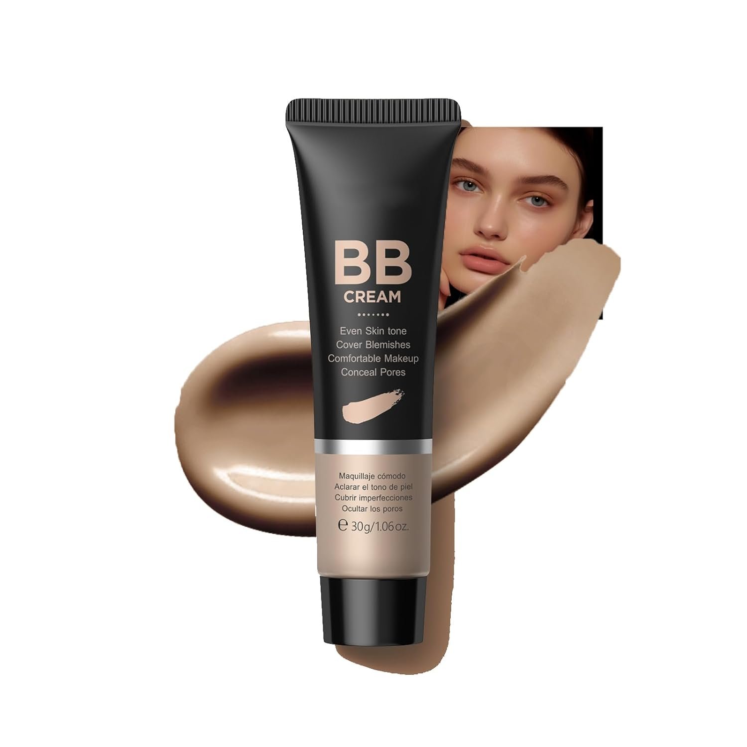 Tinted Moisturizer BB Cream, Moisturizes & Conceals, Buildable Coverage, Natural Finish, Brighten Skin Tone, Cover Blemishes, Flawless Skin Enhancer, Illuminator for All Skin Types, 320 Tan