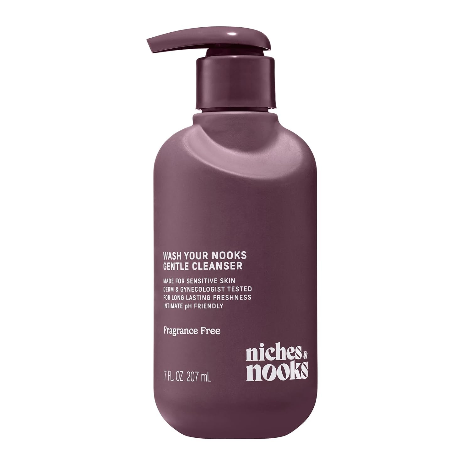 Niches & Nooks Gentle Nooks Cleanser – Fragrance-Free – Unscented Feminine Wash, pH Balanced Intimate Cleanser for Women, Safe for Sensitive Skin, Daily Use – 7 oz