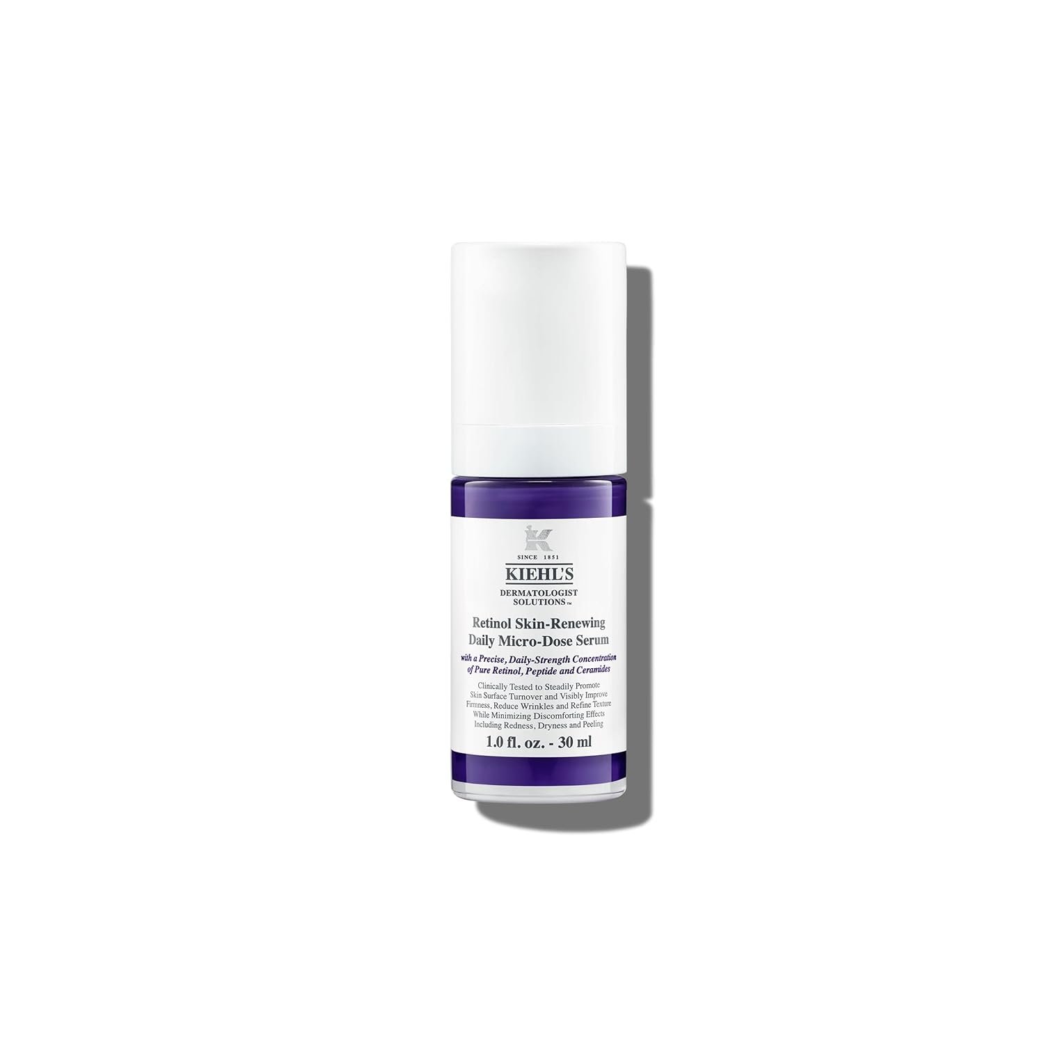 Kiehl’s Daily Micro-Dose Anti-Aging Retinol Facial Serum, Reduces Wrinkles, Firms Skin, Evens Skin Tone, Youth Renewing & Hydrating Formula, with Retinol & Ceramides, Paraben-free, Fragrance-free