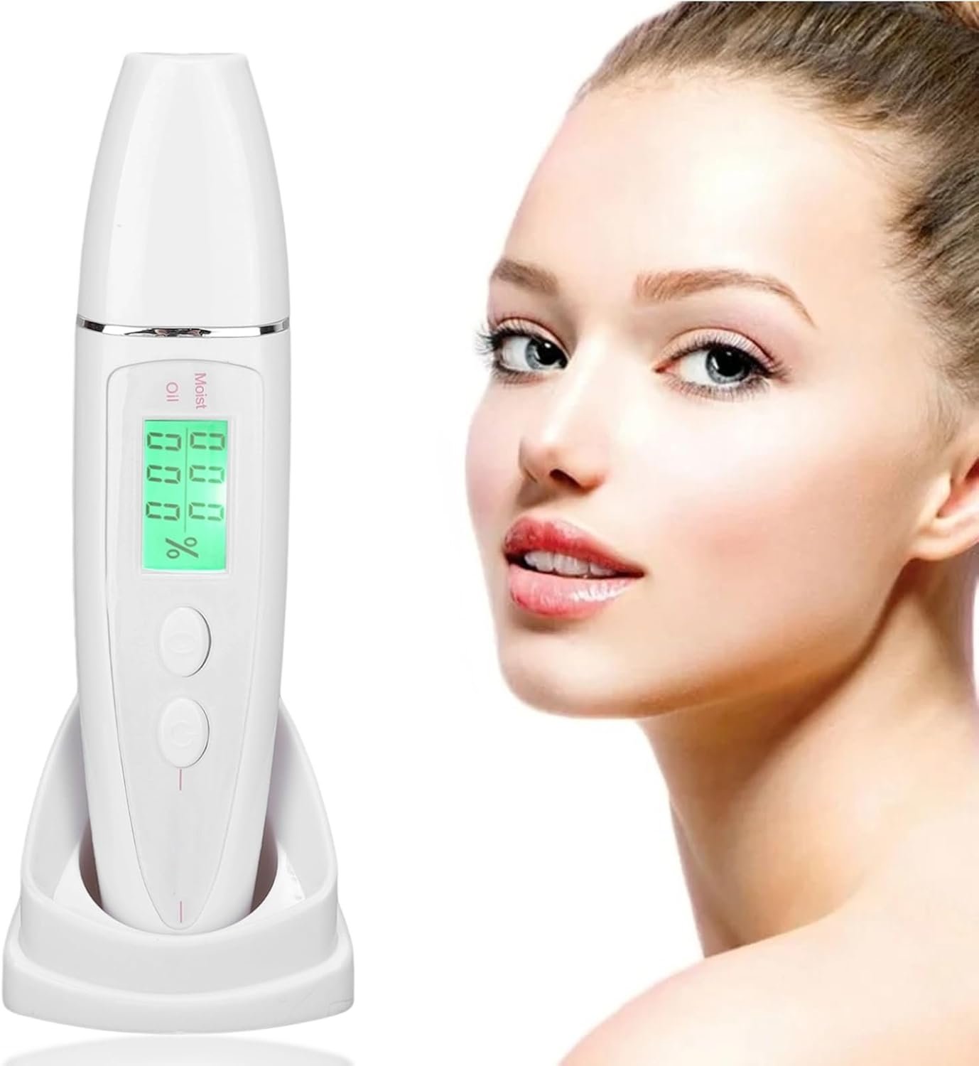 Skin Hydration Tester, Skin Tester, Portable Smart Display Digital Skin Detection Pen Skin Tester Pen Face Care Tool for Girl Women