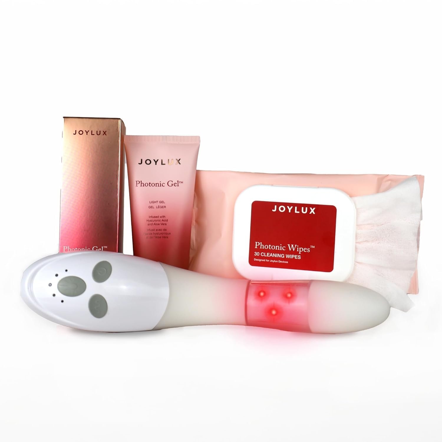 Joylux – vFit device, Photonic Gel & Wipes Set, Feminine Health Device for Women, Promotes Natural Hydration, For At-Home Wellness and Self-Care (3-Pack Set)