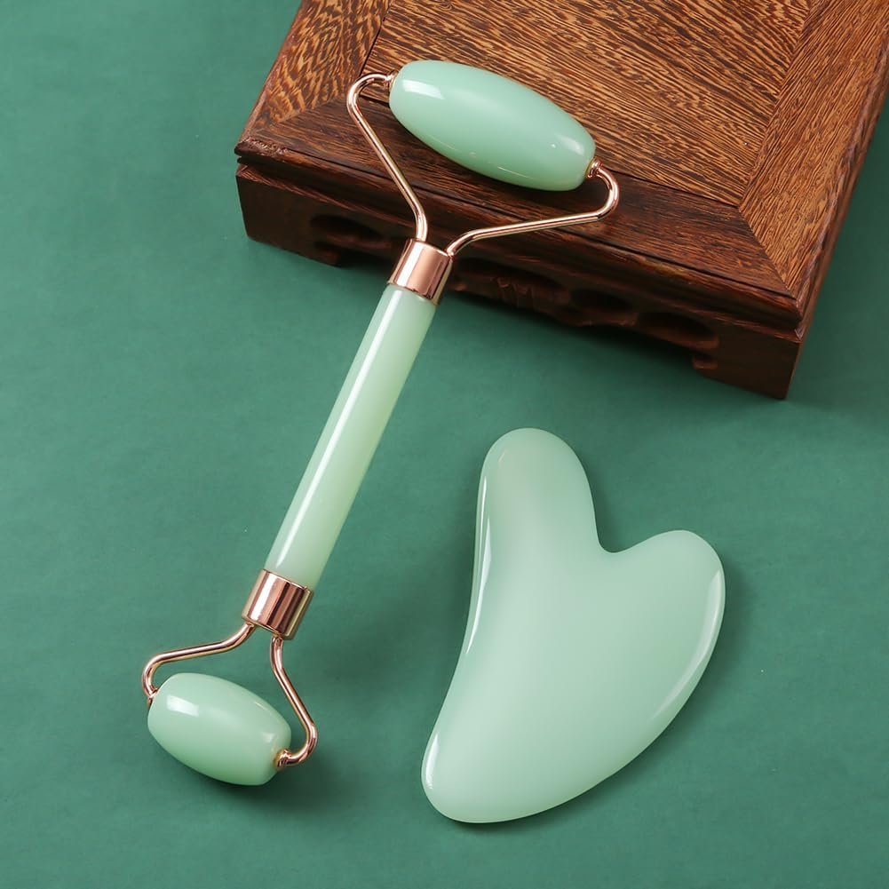 Face Facial Massager & Gua Sha, Facial Roller and Guasha Tool for Face, Skin Care Roller for Wrinkles and Lifting, Improve Puffiness