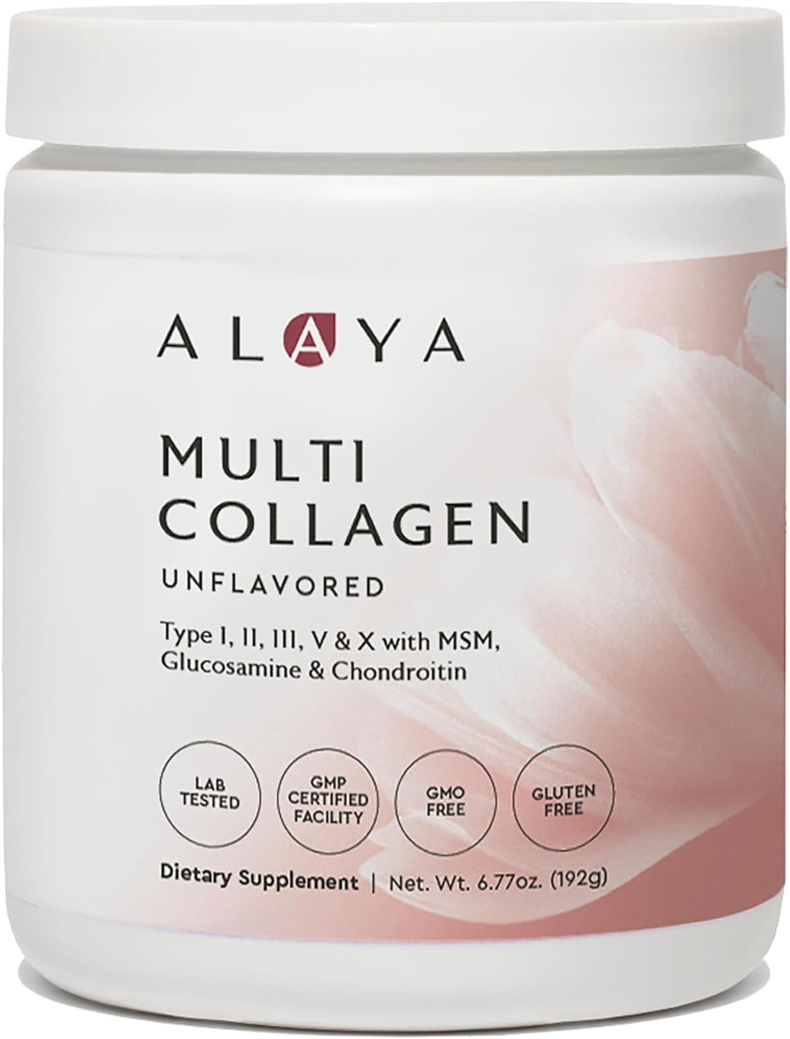 Alaya Multi Collagen Powder – Supports Hair, Skin, Nails & Bone Health for Women and Men – 5 Types Hydrolyzed Collagen Peptides Protein Powder Supplement – NSF Certified – (20 Serving)