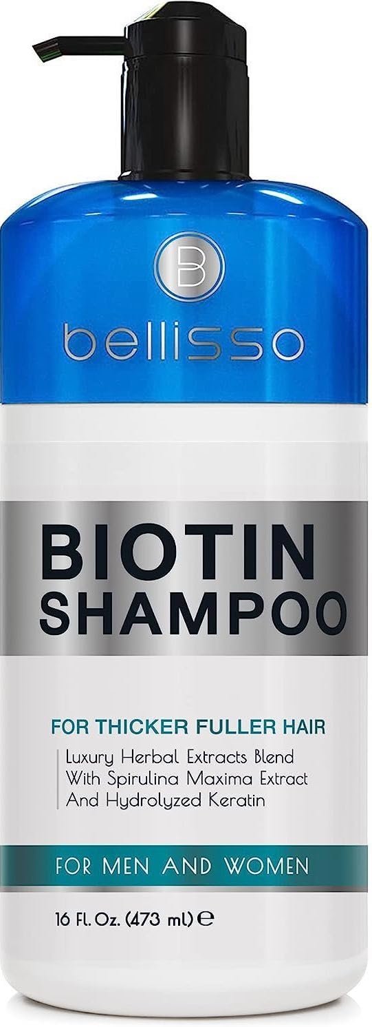 Biotin Shampoo for Thicker Stronger Hair – Volumizing & Thickening Shampoo for Men and Women – Sulfate Free, Salon Grade Formula to Boost Volume for Fine and Thinning Hair – Ideal for All Hair Types