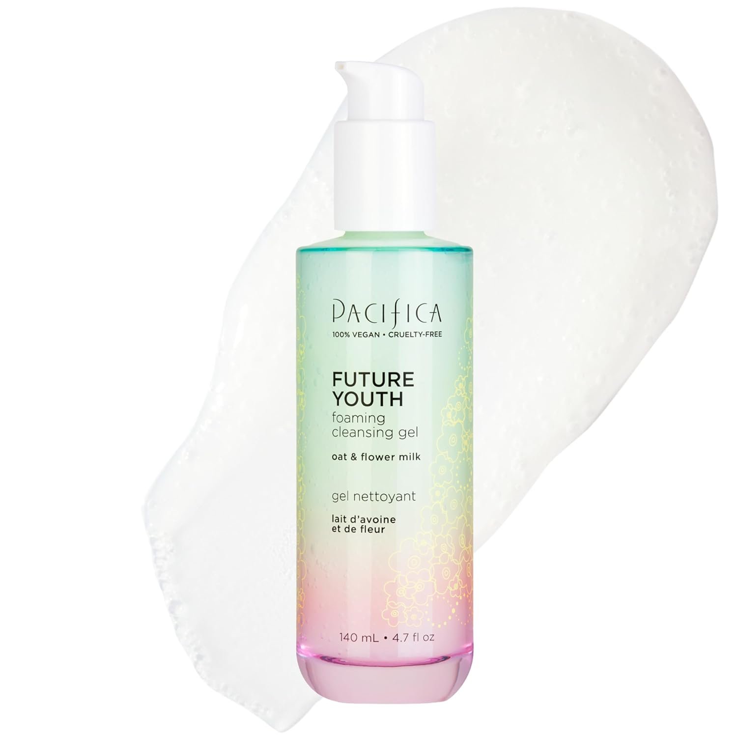 Pacifica Future Youth Foaming Face Wash – Hydrating Anti-Aging Cleansing Gel, Dermatologist Tested Gentle Facial Cleanser, Alcohol-Free Vegan Formula for All Skin Types Clean Beauty Cruelty-Free 4.7oz