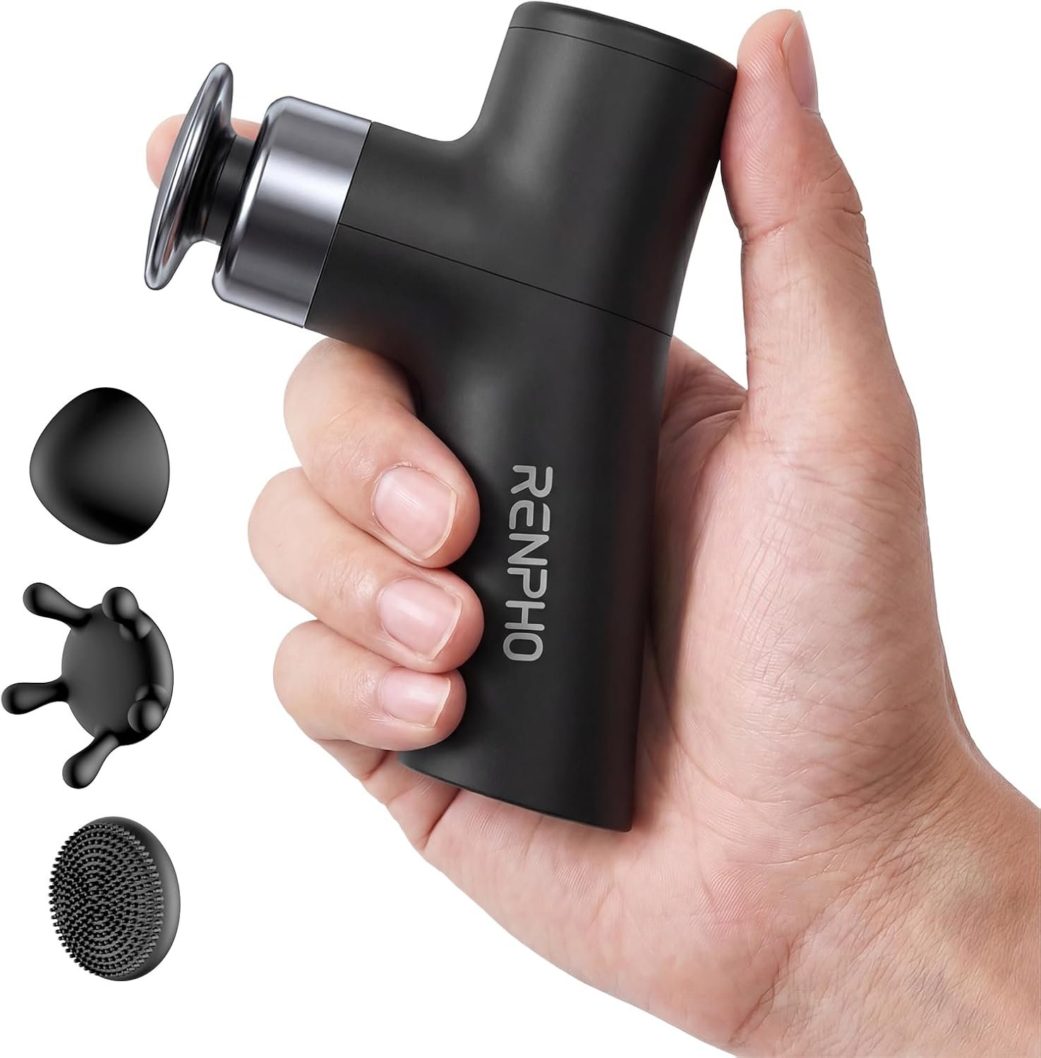 RENPHO Micro One Super Mini Massage Gun for Women, Portable Travel Massager for Muscle Relief, FSA Approved, 4-Speed Percussion Massage Gun for Office, Home & Daily Comfort, HSA