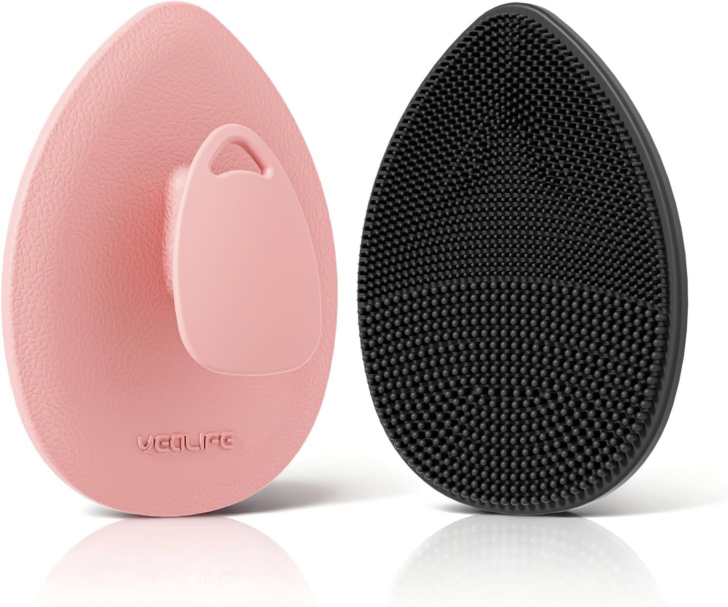 Silicone Face Scrubber 2 Pack, Manual Facial Cleansing Brush for Men and Women, Gentle Face Wash Brush for All Skin Type, Skin Care Face Brushes for Exfoliating, Pore and Blackhead Remover