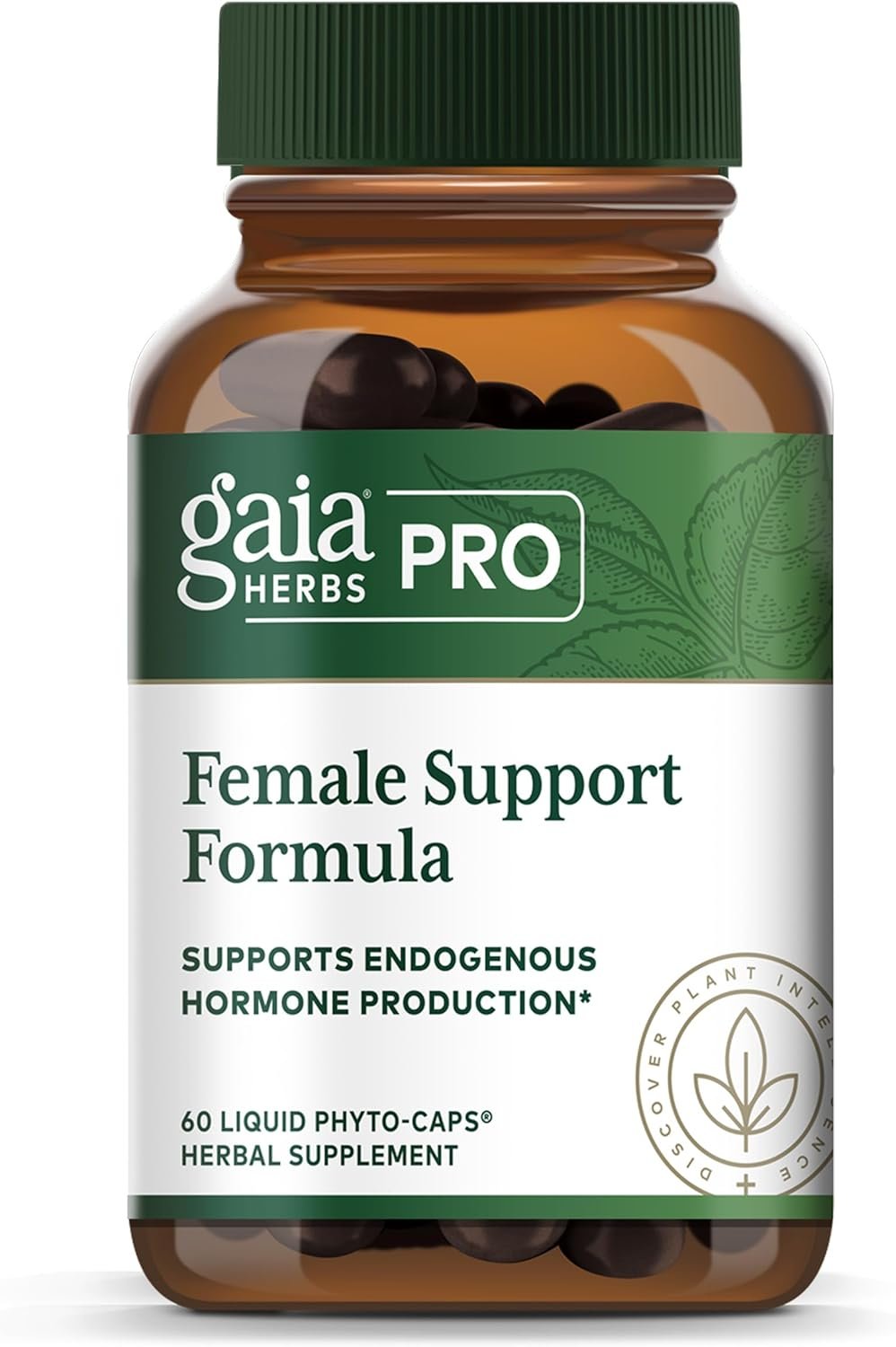 GAIA HERBS PRO Female Support Formula – Supports Healthy PMS & Menopause Fluctuations with Alfalfa Leaf, Black Cohosh Root Extract, Dandelion Root & More* – Vegan – 60 Liquid Phyto-Caps (60 Servings)
