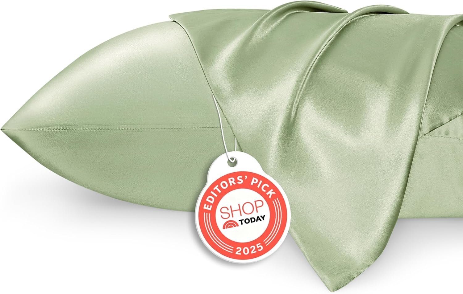 Bedsure Satin Pillowcases, Similar to Silk Pillow Cases Queen Size Set of 2, Pillow Case for Sleeping Women with Envelope Closure, Gifts for Women Men, Sage Green, 20×30 Inches, 2pcs