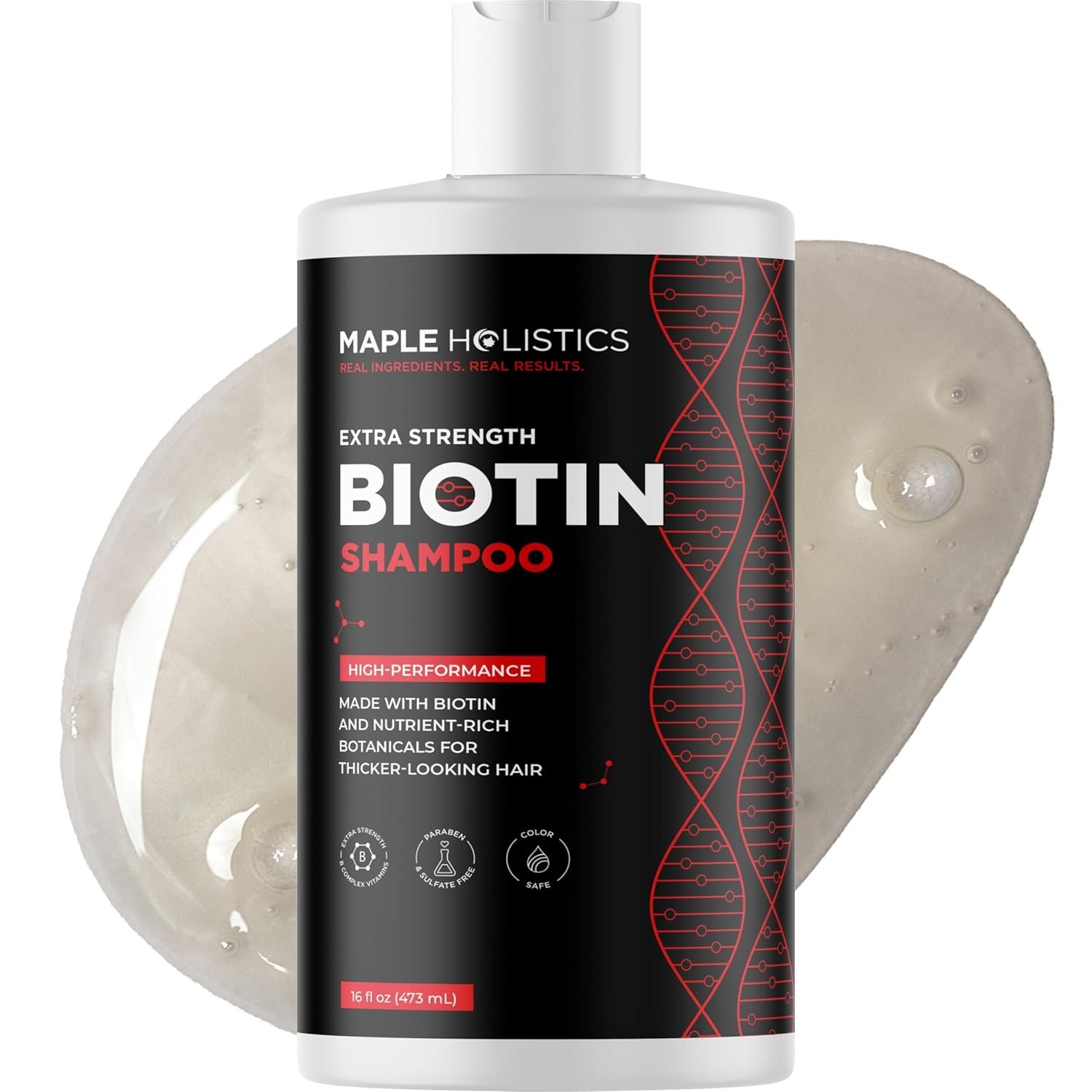 Ultra Biotin Shampoo for Thinning Hair – Extra Strength Volumizing Shampoo for Men and Women with B Vitamins and Rosemary Essential Oil – Sulfate Free Shampoo Biotin Formula for Hair and Scalp Care