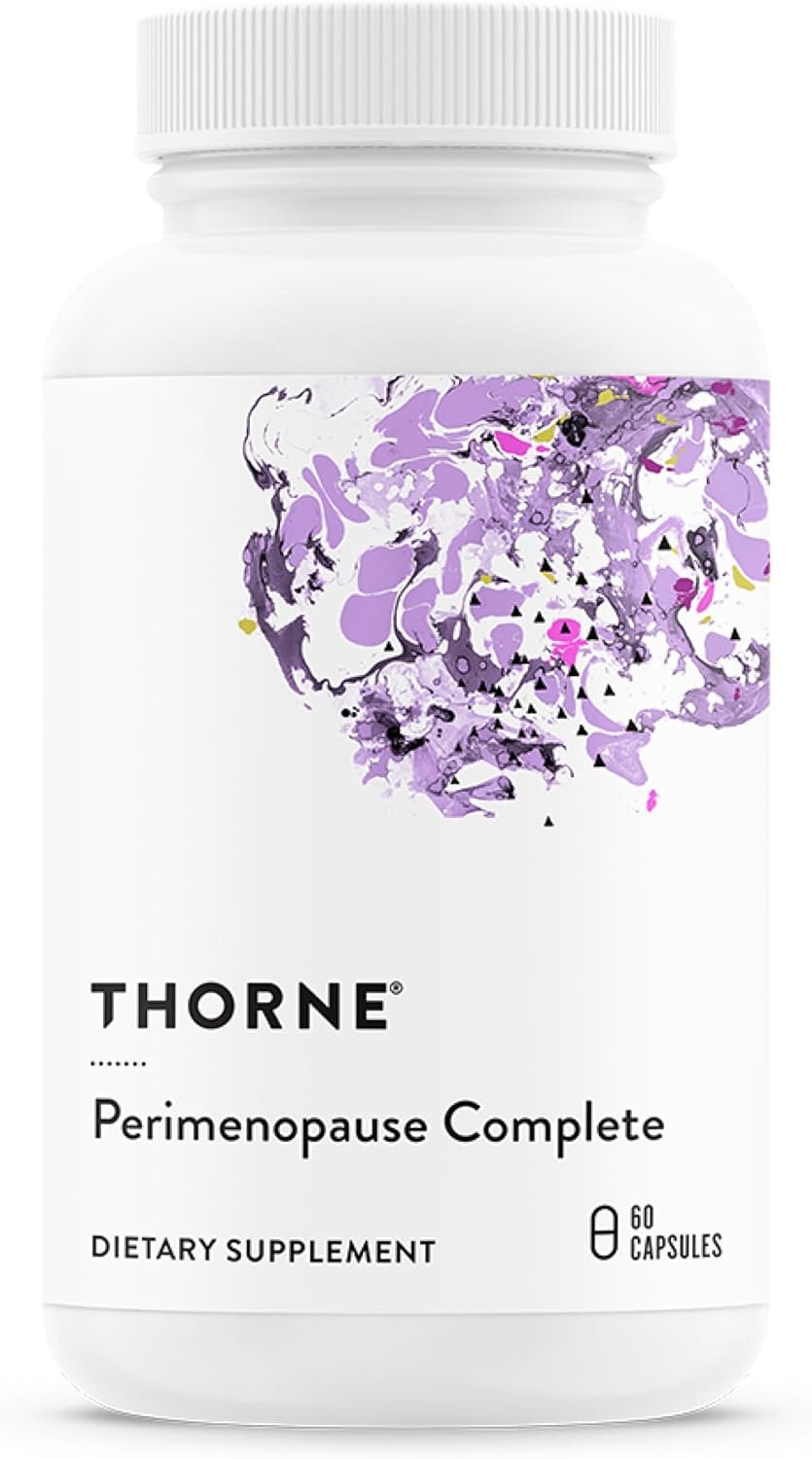 THORNE – Perimenopause Complete – Supports Mood Balance & Restful Sleep – Relief from Hot Flashes, Night Sweats & Vaginal Dryness* – Contains Herbal Ingredients – NSF Certified for Sport – 60 Capsules