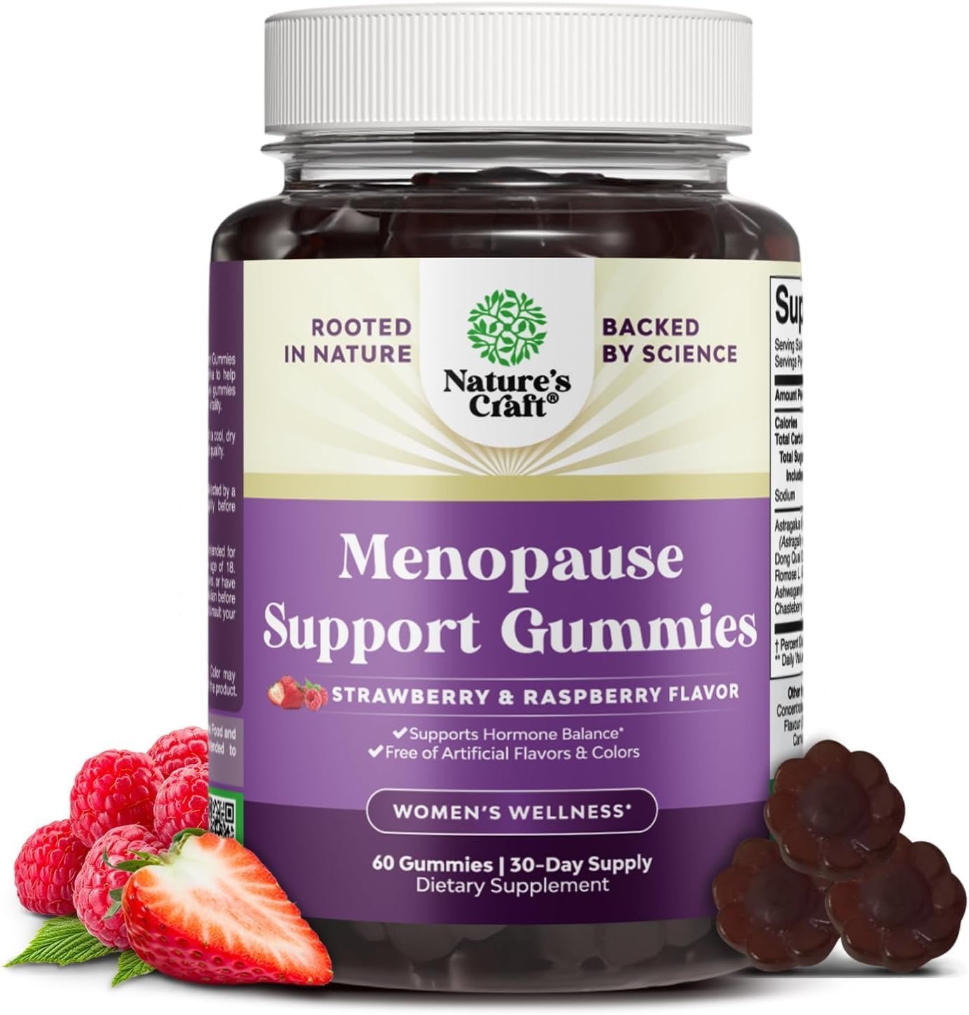Womens Menopause Gummies with Dong Quai – Menopause Vitamins for Women with Ashwagandha – Holistic Support for Hot Flashes Night Sweats and Mood Swings – Pre & Post Supplements – 60 Count