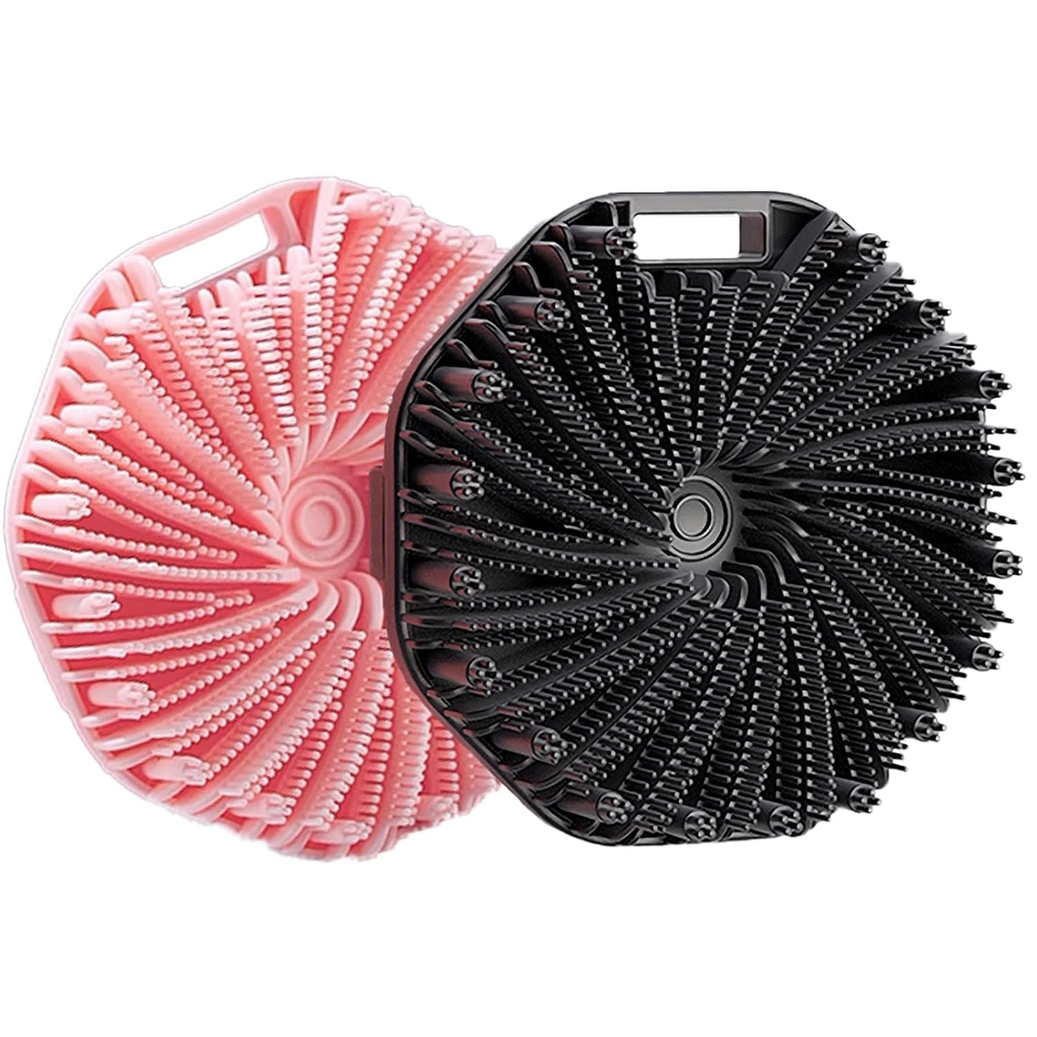 Silicone Body Scrubber, Exfoliating Body Scrubber for Sensitive Skin, Non-Slip Shower Scrubber for Body, Silicone Body Brush for Showering, Charcoal, Effective Showering Exfoliation, Gentle Massage