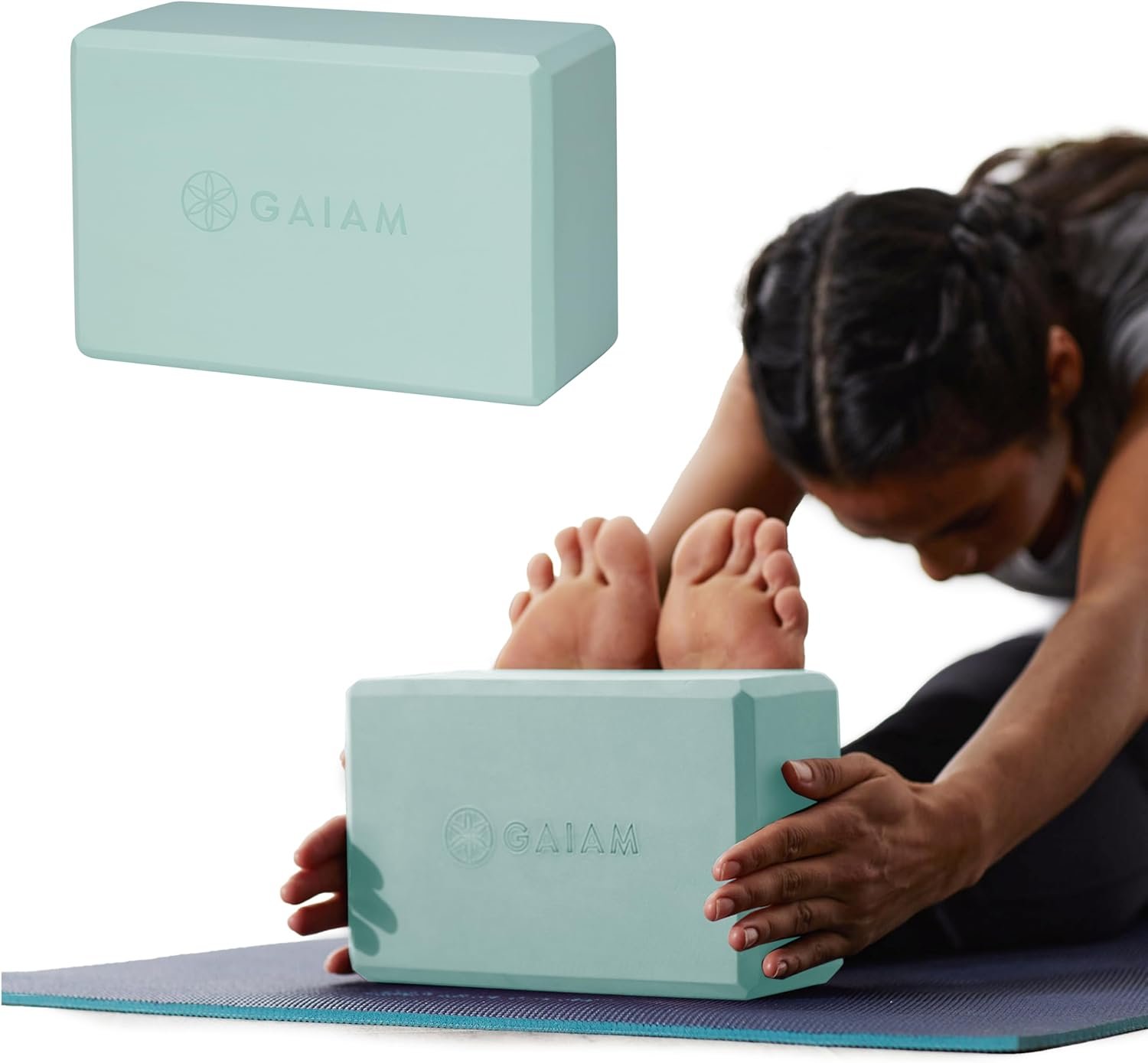 Gaiam Yoga Block – Supportive Latex-Free Eva Foam – Soft Non-Slip Surface with Beveled Edges for Yoga, Pilates, Meditation