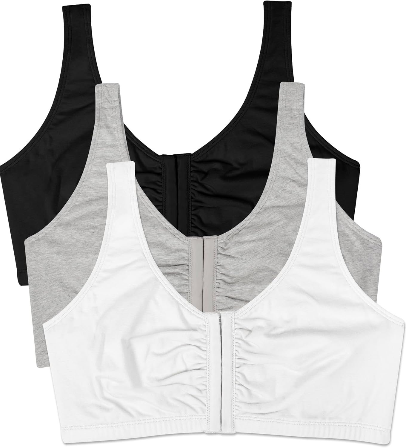 Fruit of the Loom Women’s Multi-Pack Front Close Sports Bra