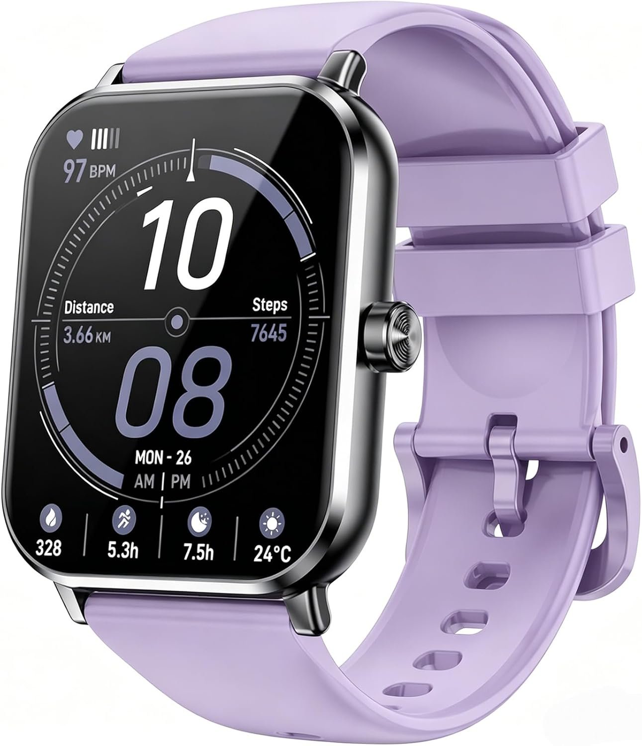 Jacoosa Smart Watch for Men Women, 1.83″ HD Fitness Tracker with Heart Rate Monitor, 350mAh Battery, Sleep Tracking, IP68 Waterproof, Compatible with Android iPhone