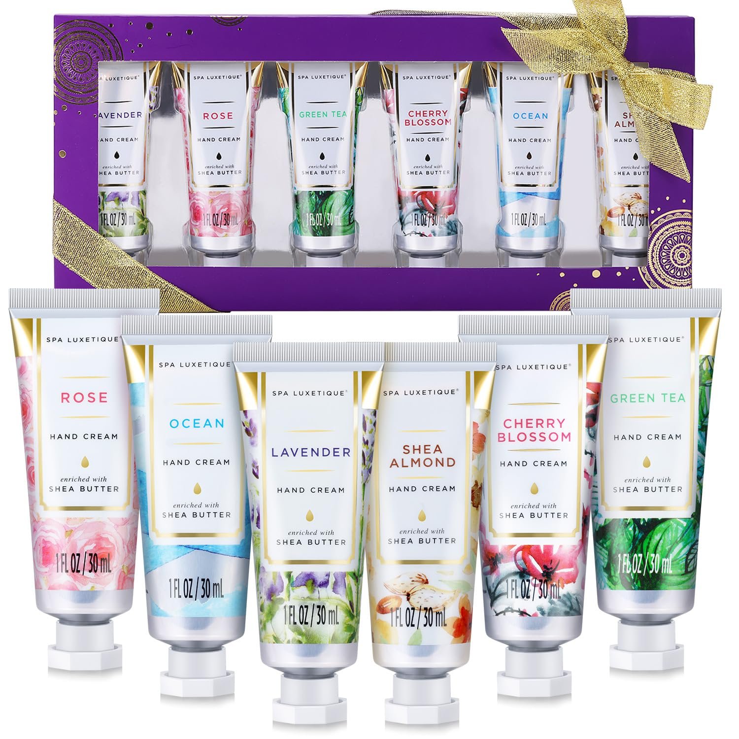spa luxetique Hand Cream Gifts Set for Women,Mothers Day Gifts for Mom,Hand Lotion with Natural Aloe & Vitamin E for Dry Hands,Travel Size Hand Cream for Women,Teacher Appreciation Nurse Gift Birthday