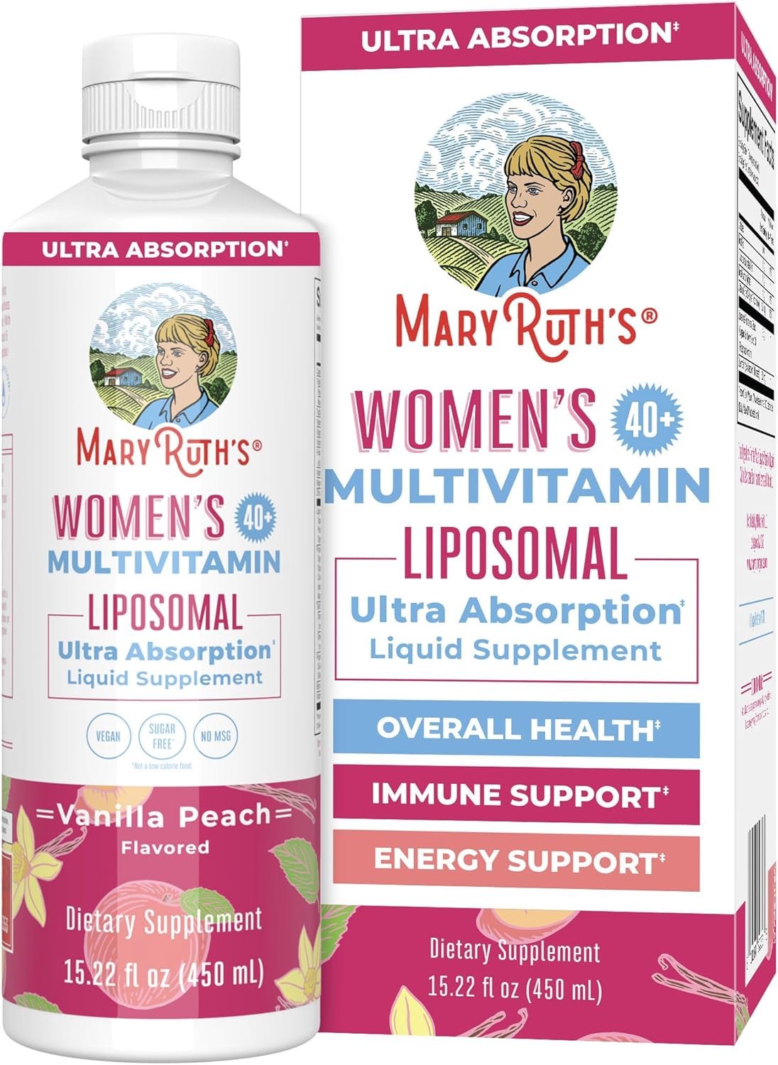 MaryRuth’s Multivitamin Liposomal for Women 40+ | Womens Multivitamin Liposomal | Immune Support Supplement | Menopause Supplement | Methylated Multivitamin | Vegan | Sugar Free | Non-GMO |15.22 Fl Oz