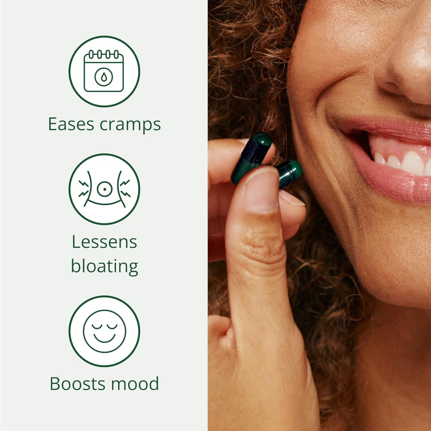 Semaine PMS & Period Support – Ease Menstrual Cramps: No More Period Cramps, Mood Swings, or Bloating. Clinically-Studied Ingredients (40 Count)