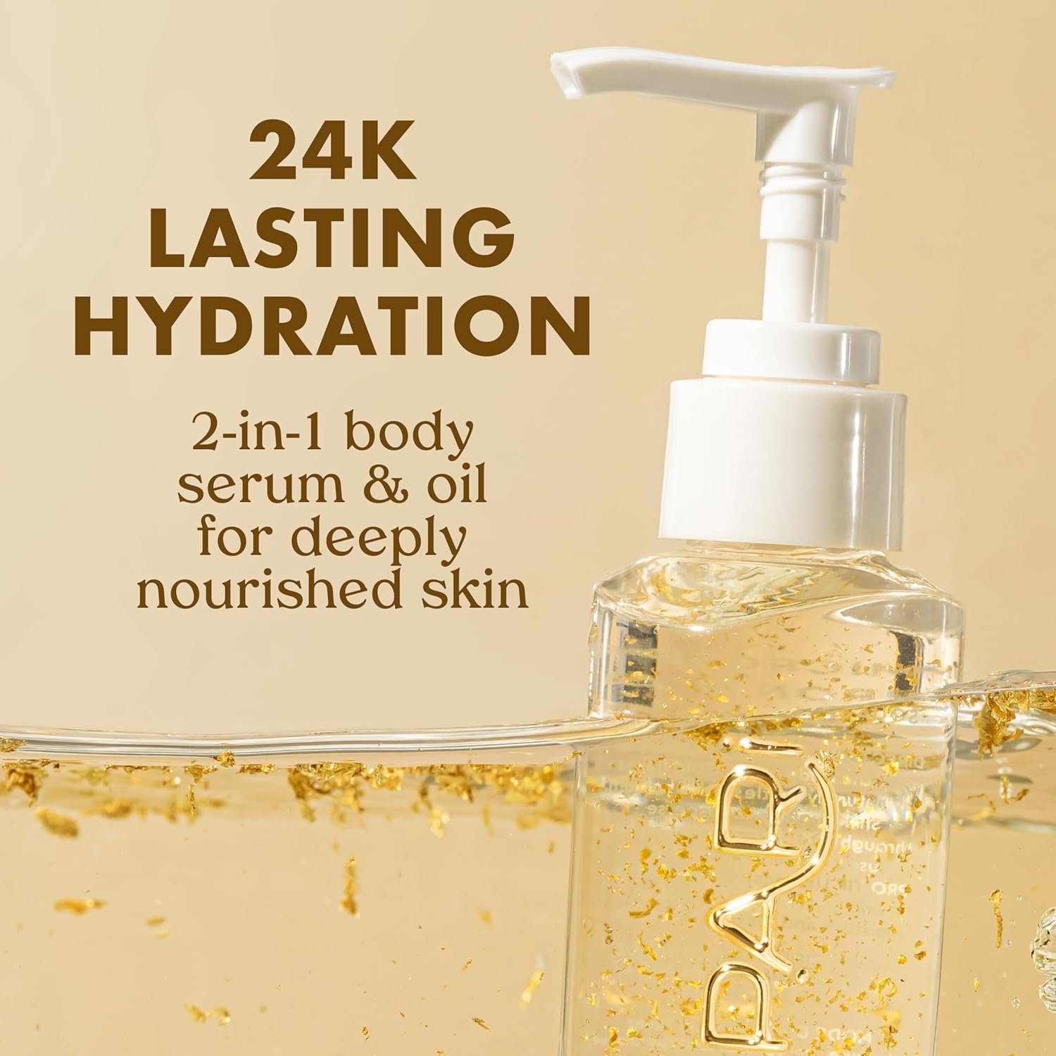 Kopari Golden Aura Body Oil with 24k Gold & Hyaluronic Acid – Hydrating Formula for Glowing Skin 3.3 oz