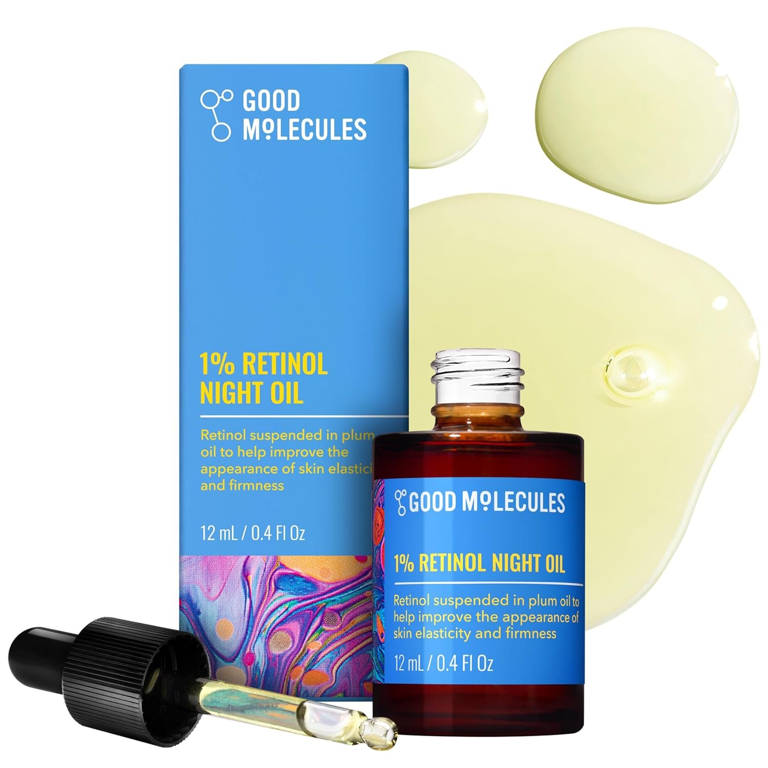 Good Molecules 1% Retinol Night Oil – Retinol and Rosehip Face Oil Formula for Look of Fine Lines & Wrinkles, Anti-Aging, Skin Firming, and Moisturizing – Skin Care for Face