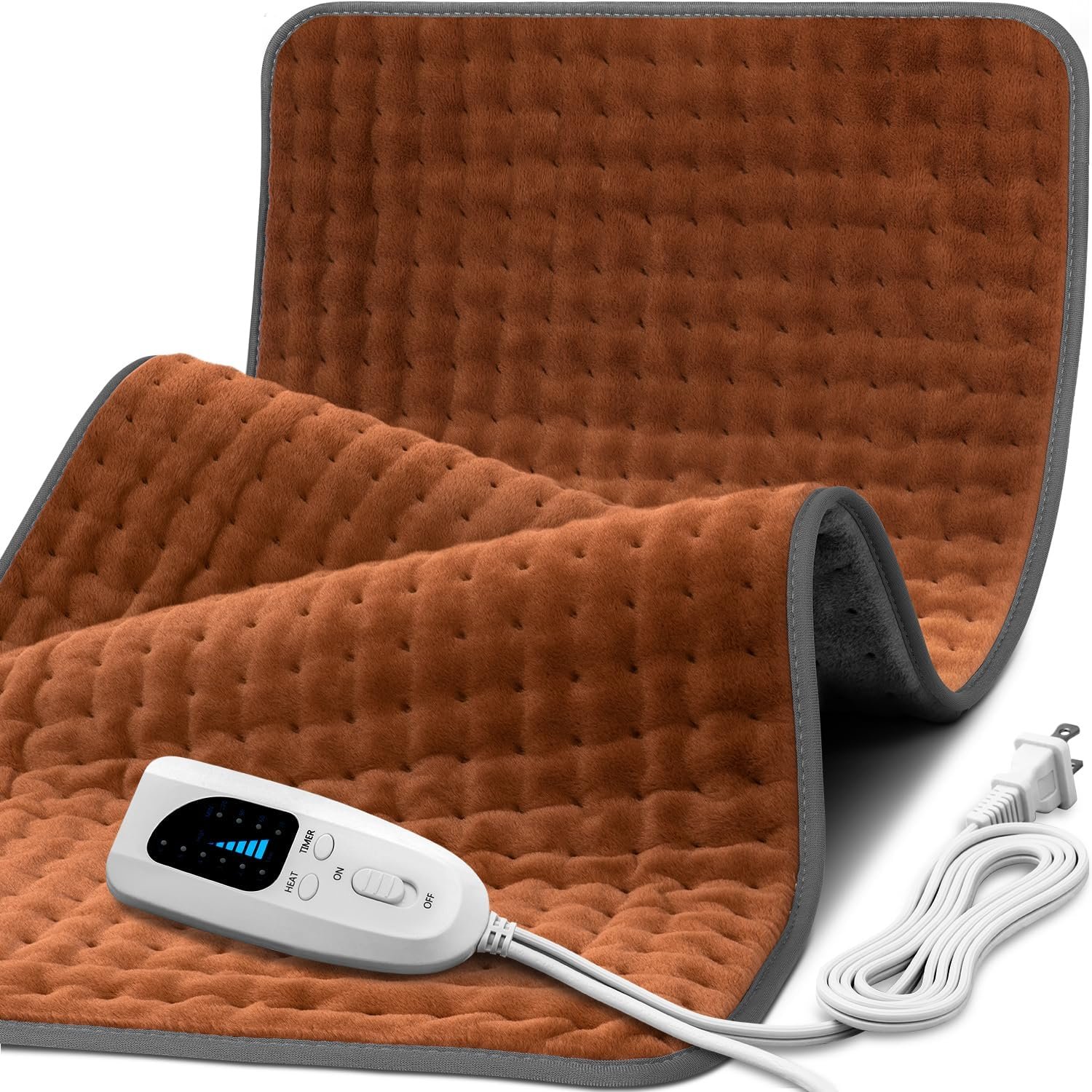 17″x33″ Heating Pad for Back Pain, XXXL Heated Pad for Neck/Shoulders/Legs/Knees/Feet/Cramps, 6 Heat Settings Auto-Off, Heat Pads for Women, Birthday Fathers Mothers Day Gifts for Mom Dad Men Wife Her