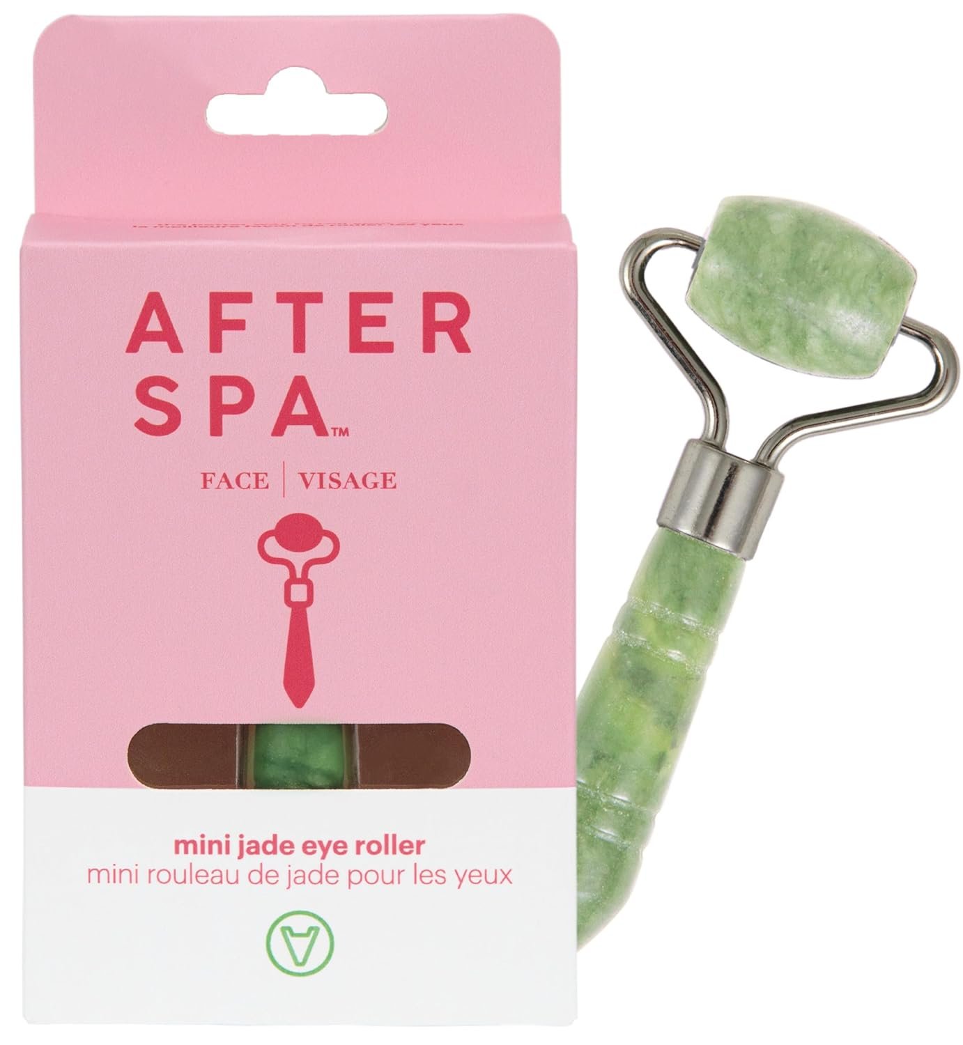 Mini Jade Eye Roller by Afterspa, Preppy Skincare, Gua Sha Facial Tools, Spa Self Care Gifts for Women, Facial Skin Care Products, Vegan and Cruelty Free