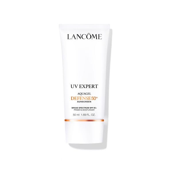 Lancôme UV Expert Defense SPF 50+ Primer & Moisturizer | 3-in-1 Facial Sunscreen with Broad Spectrum Protection | Lightweight, Hydrating, Non-Greasy Aquagel Texture