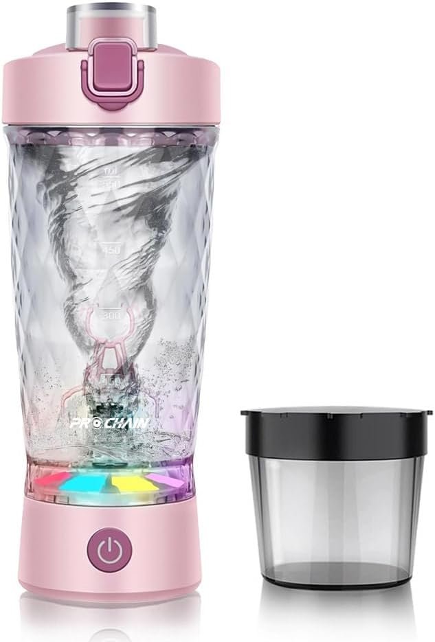 PROCHAIN Electric Protein Shaker Bottle, Protein Shakes Mixer, Portable Pre Workout Self Mixing Cup, Made with BPA-Free Tritan, 22oz