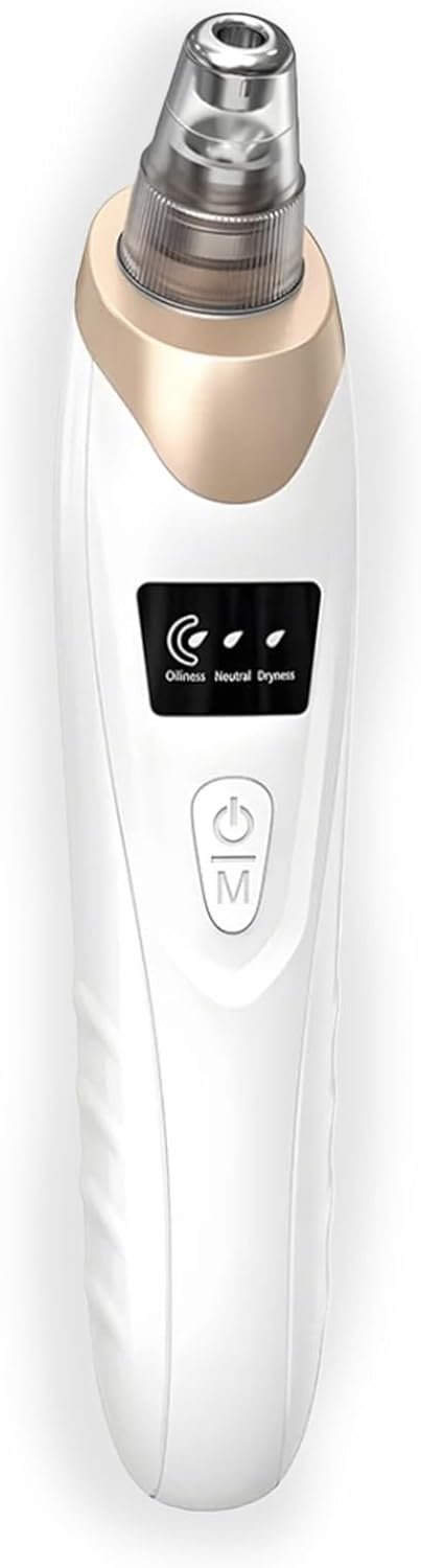 Rechargeable Blackhead Remover & Facial Pore Cleaner – 5 Suction Levels, 5 Replaceable Heads, USB Rechargeable, Deep Cleansing for All Skin Types