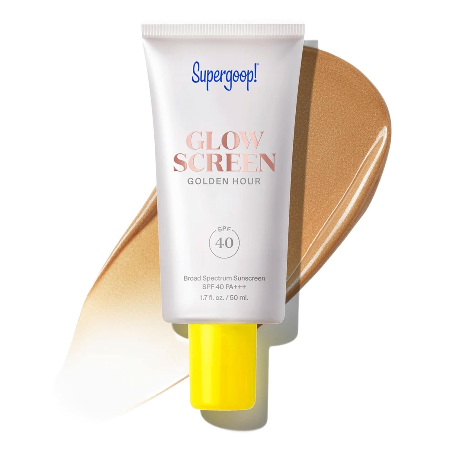 Supergoop! Glowscreen SPF 40 – Glowy Primer + Broad Spectrum Tinted Sunscreen – Helps Filter Blue Light – Hydration – Hyaluronic Acid & Vitamin B6