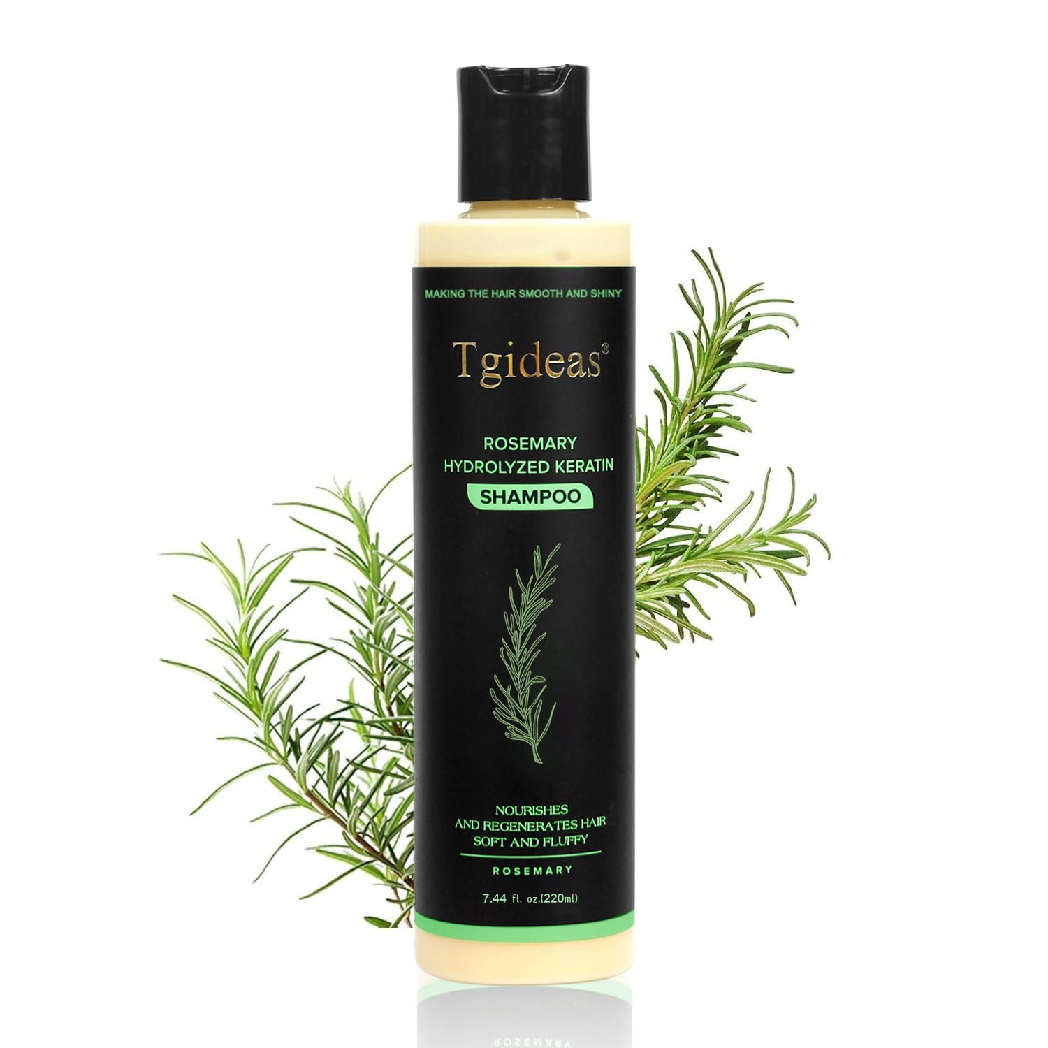 Tgideas Rosemary Biotin Volumizing Shampoo – Strengthening Shampoo for Women and Men to Gently Cleanse, Nourish & Add Root Lift – 7.4 fl oz