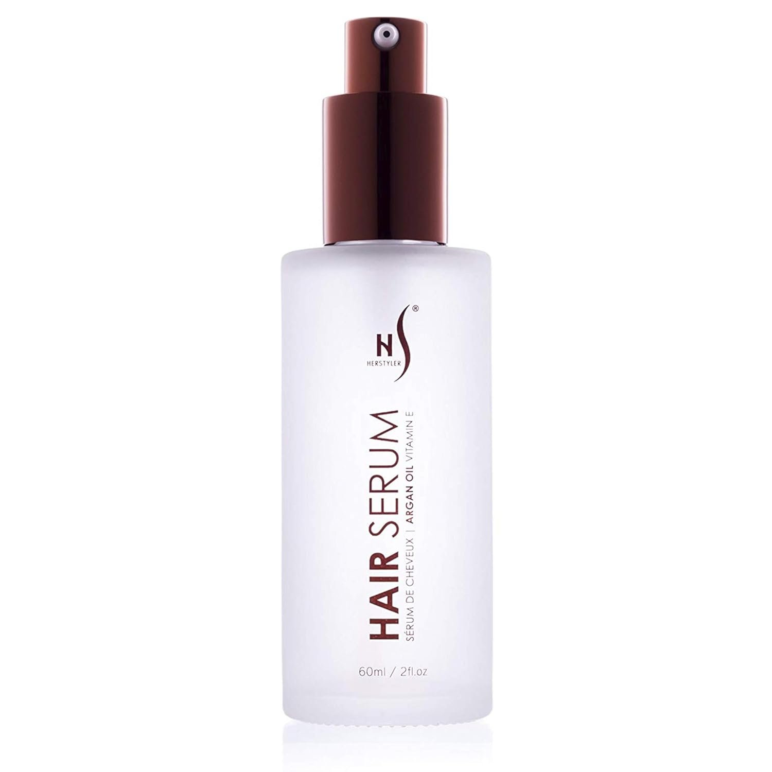 HerStyler Hair Repair Serum – Argan Oil Hair Serum for Frizzy and Damaged Hair – For Frizz, Styling and Shine – Lightweight – Hydrating – Fast Absorbing – For Thicker, Fuller Hair – 2 Fl Oz – 1 Pack