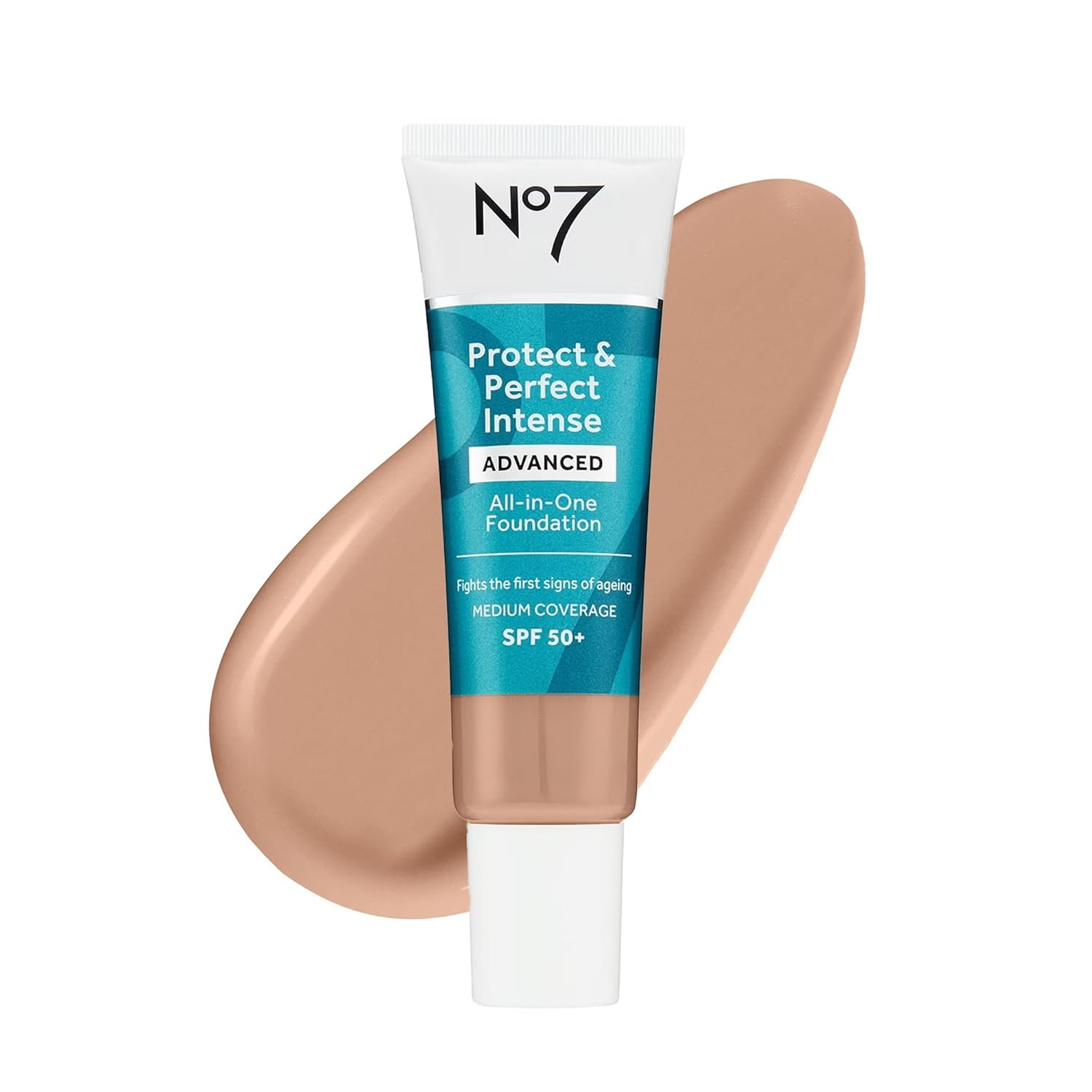 No7 Protect & Perfect Advanced All in One Foundation – Cool Beige – Age Defying Foundation Makeup with SPF 50 – Makeup Base Cream Helps to Reduces Redness & Blurs Visible Pores (30ml)