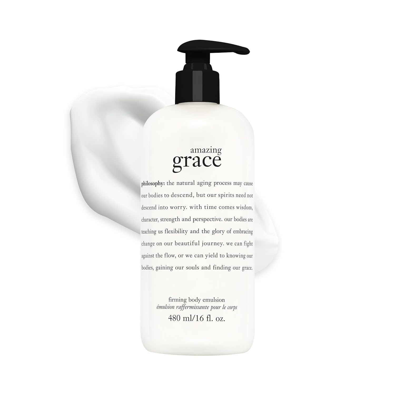 philosophy amazing grace firming body emulsion – luxury scented body lotion – formulated with shea butter for fast absorbing hydration – skin feels soft and smooth – suitable for all skin types
