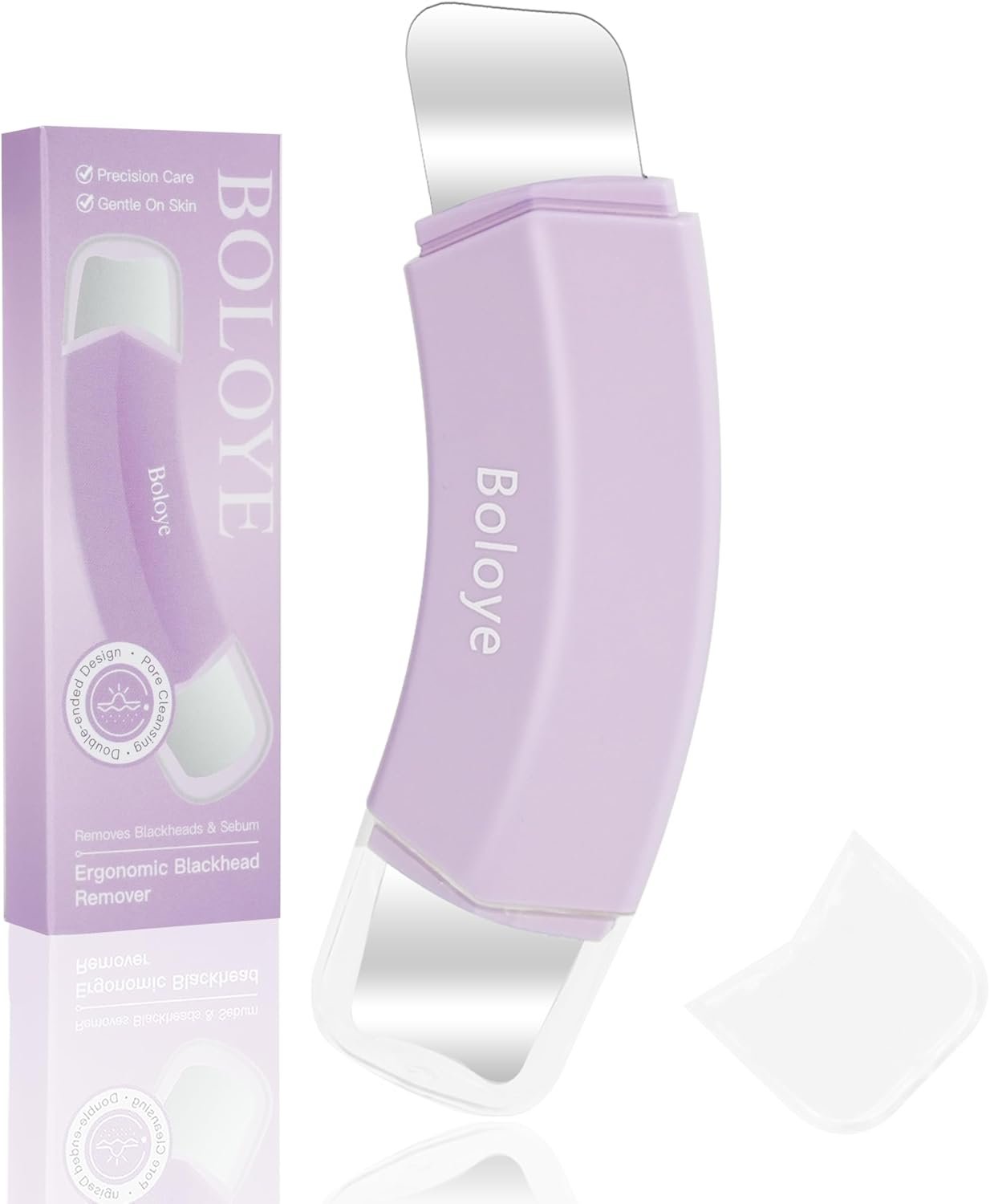 Boloye Blackhead Remover Tool – Dual-Head Face Scraper & Pore Cleaner for Deep Facial Cleansing, Nose Scraper for Nose & T-Zone, Skin Care Tool for Men and Women