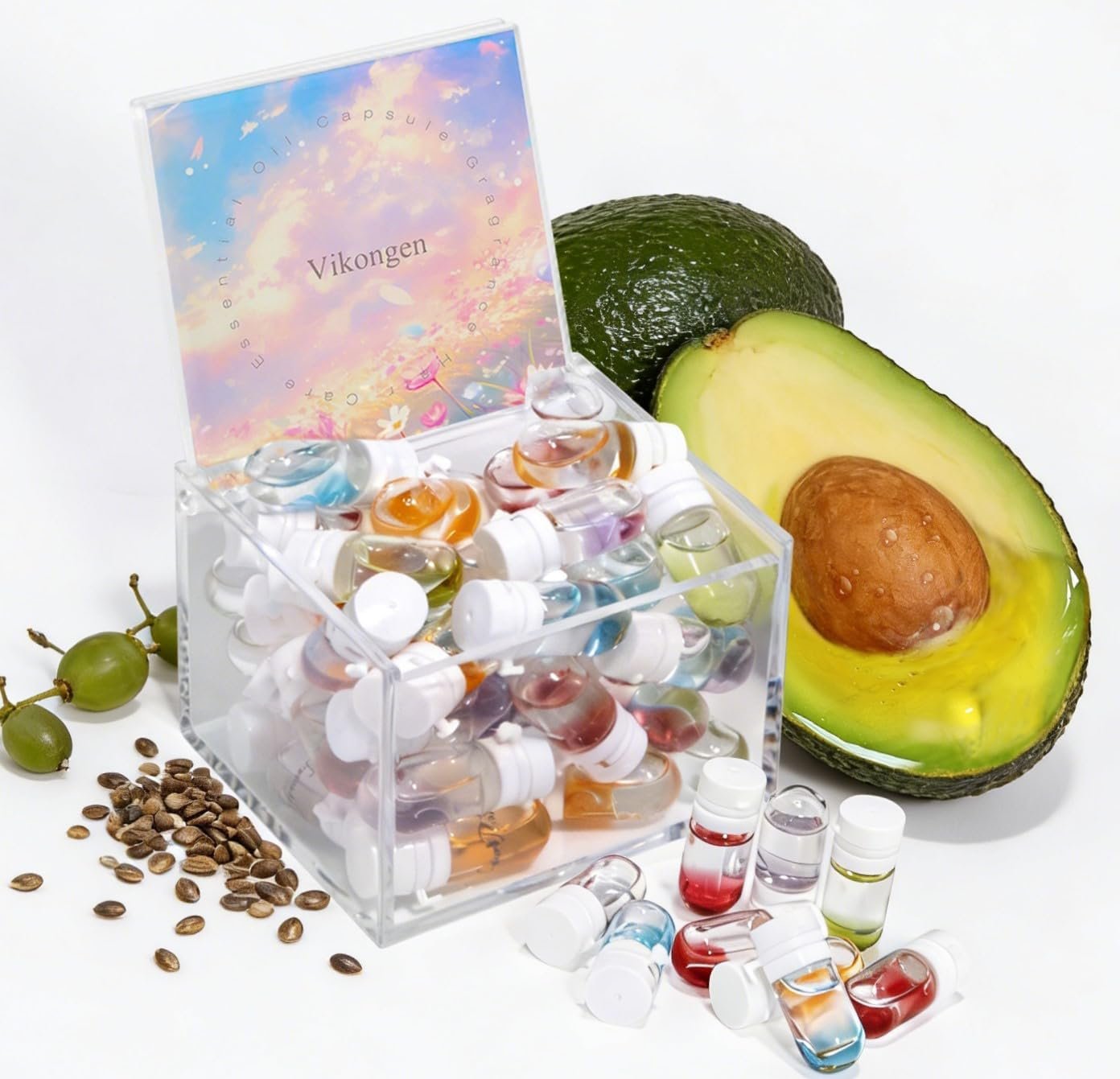 Hair Perfume for Women, 5 Scents Mini Hair Fragrance Set, Long Lasting Fresh Scent, 2-in-1 Hair Perfume Oil with Avocado & Camellia, Smooth & Anti-Frizz Hair Mist (30pcs)