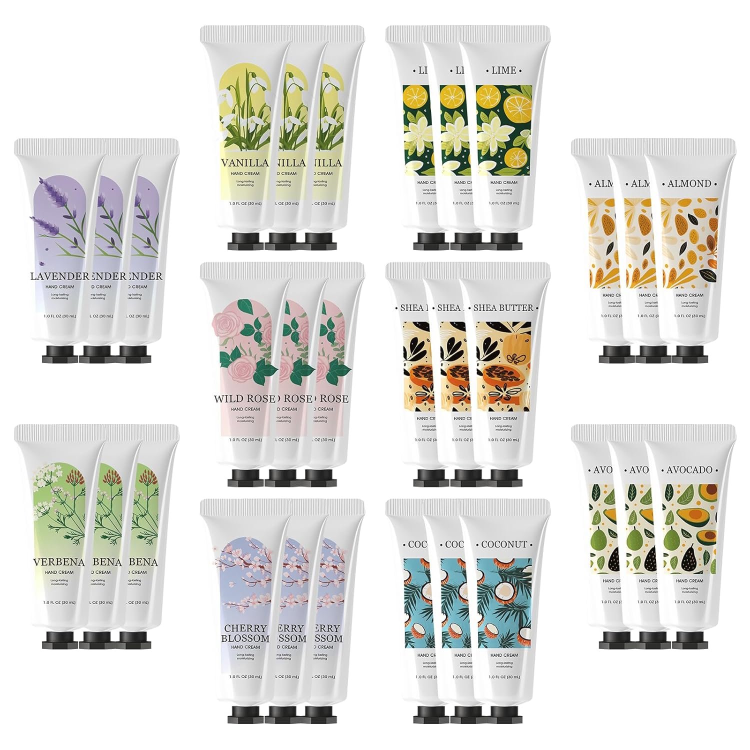 BODY & EARTH 30 Pack Hand Cream Lotion Bulk Mini Hand Lotion Hand Cream for Women Bridesmaid Gifts Small Gifts for Women Mothers Day Gift Bachelor Party Favors