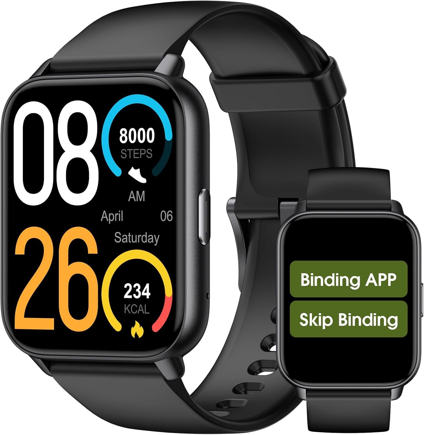 Smart Watch (Answer/Make Call) for Women Men, Fitness Tracker with Heart Rate, Blood Oxygen, Sleep Tracker, IP68 Waterproof Fitness Watch Step Calorie Counter Pedometer Compatible iPhone & Android